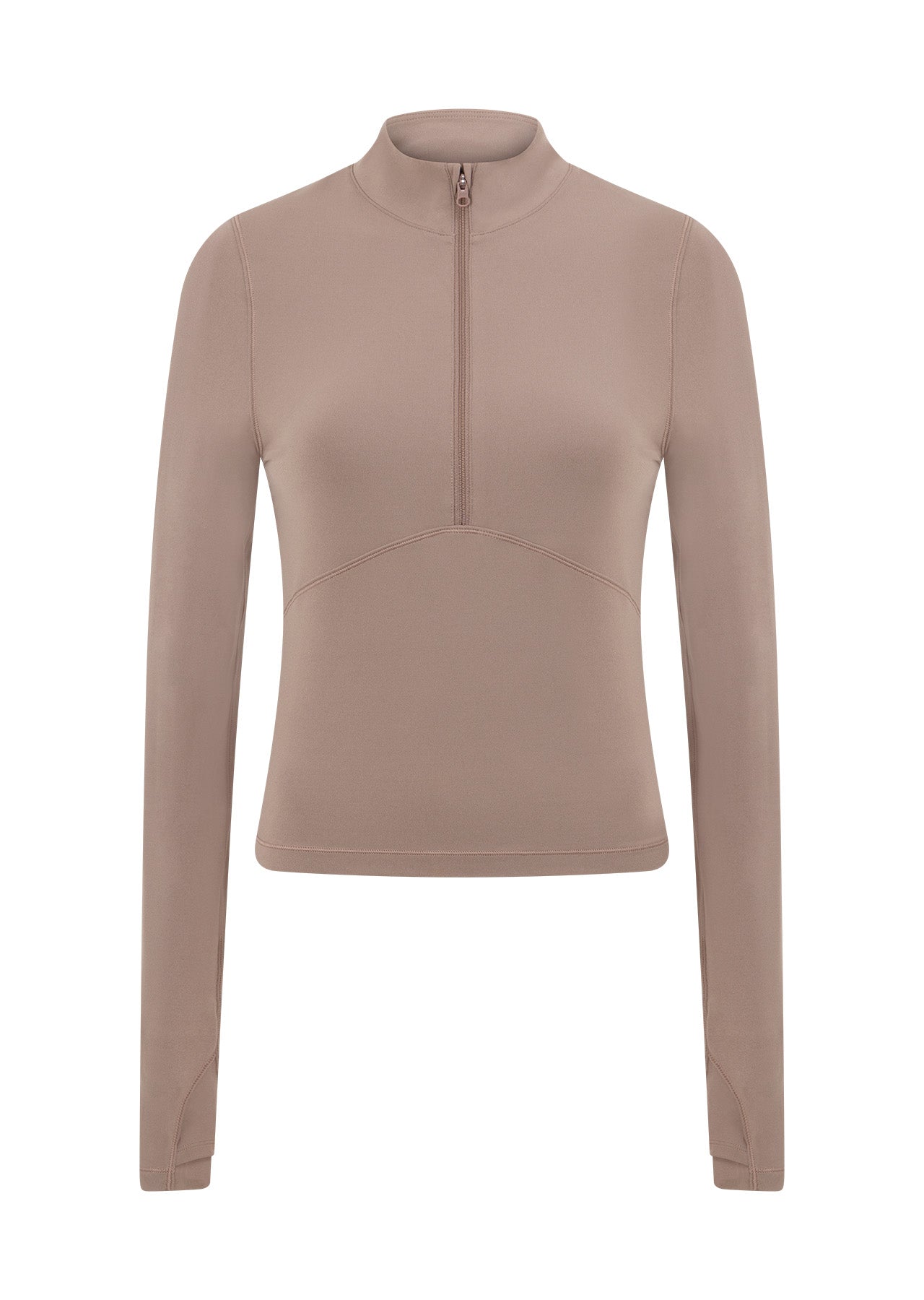 Lorna Jane Liberty Active 1/2 Zip Long Sleeve Top - Bone
