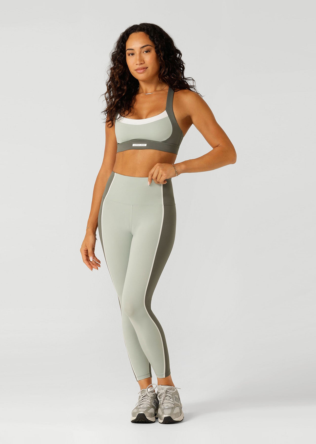 Lorna Jane Go The Distance Ankle Biter Leggings - Agave Green