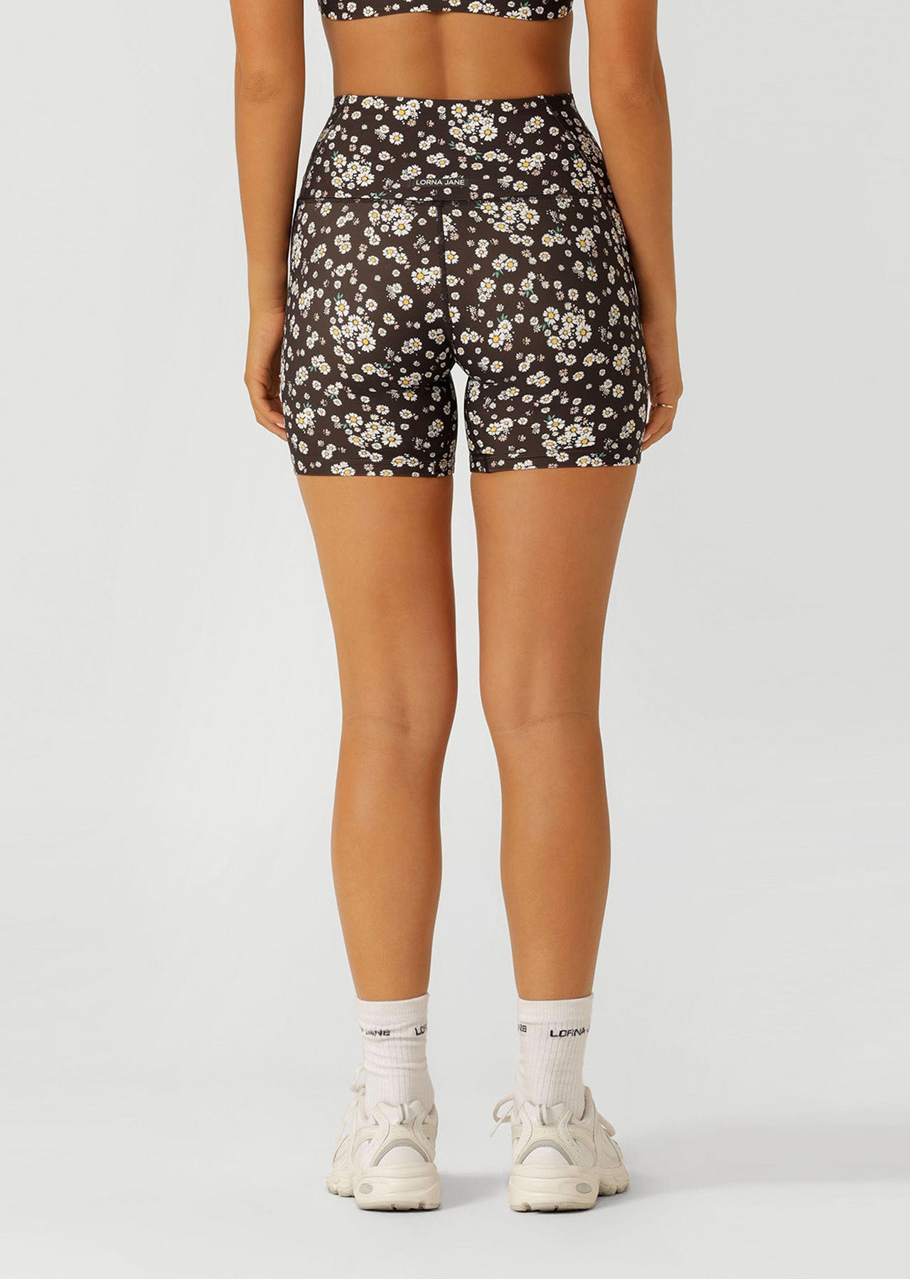 Lorna Jane Ditsy Daisy 12cm Booty Bike Shorts - Ditsy Daisy Print