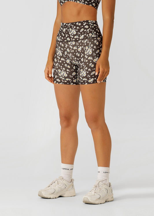 Lorna Jane Ditsy Daisy 12cm Booty Bike Shorts - Ditsy Daisy Print
