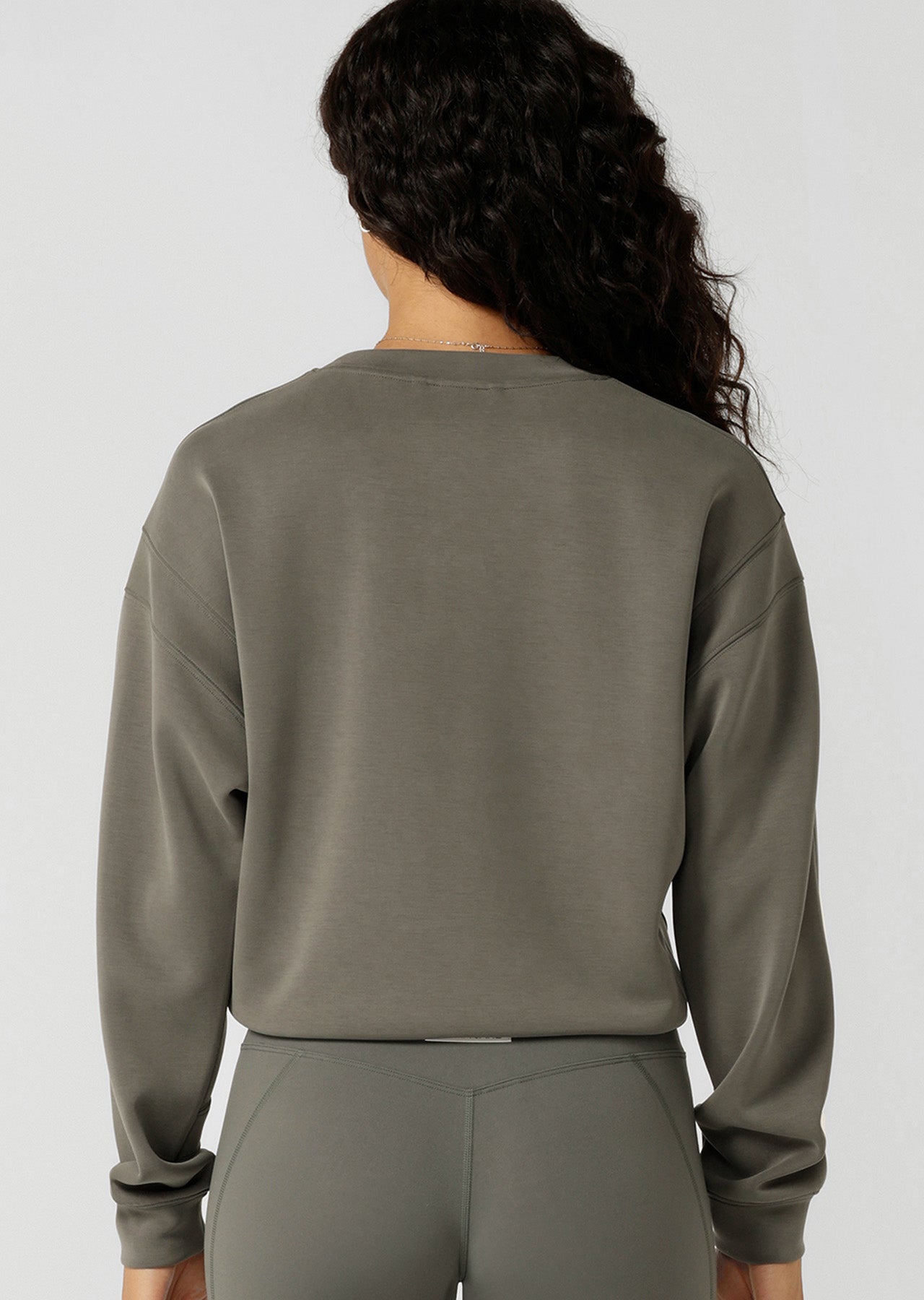 Lorna Jane Make Space Cropped Sweatshirt - Agave Green