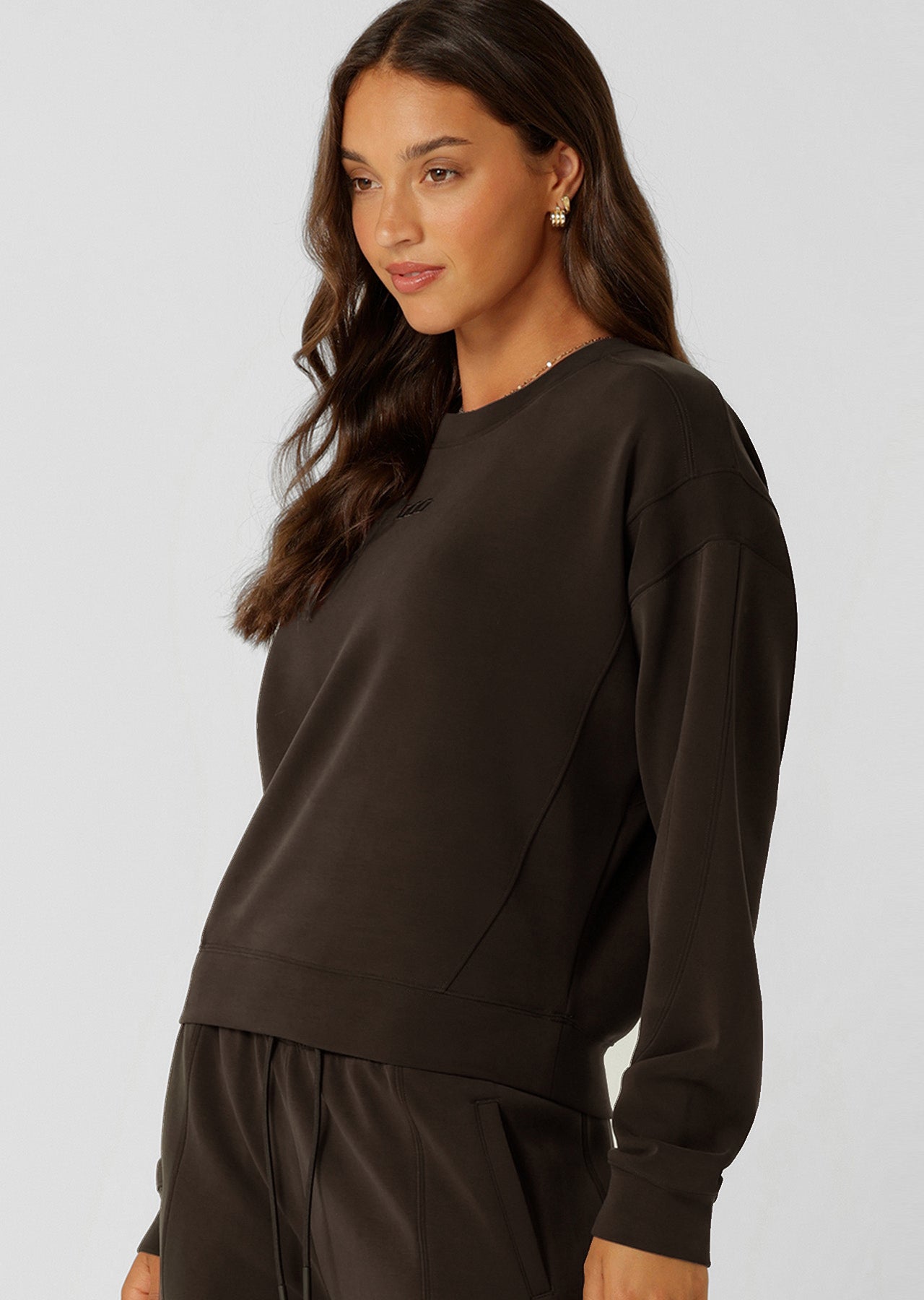 Lorna Jane Make Space Cropped Sweatshirt - Volcano