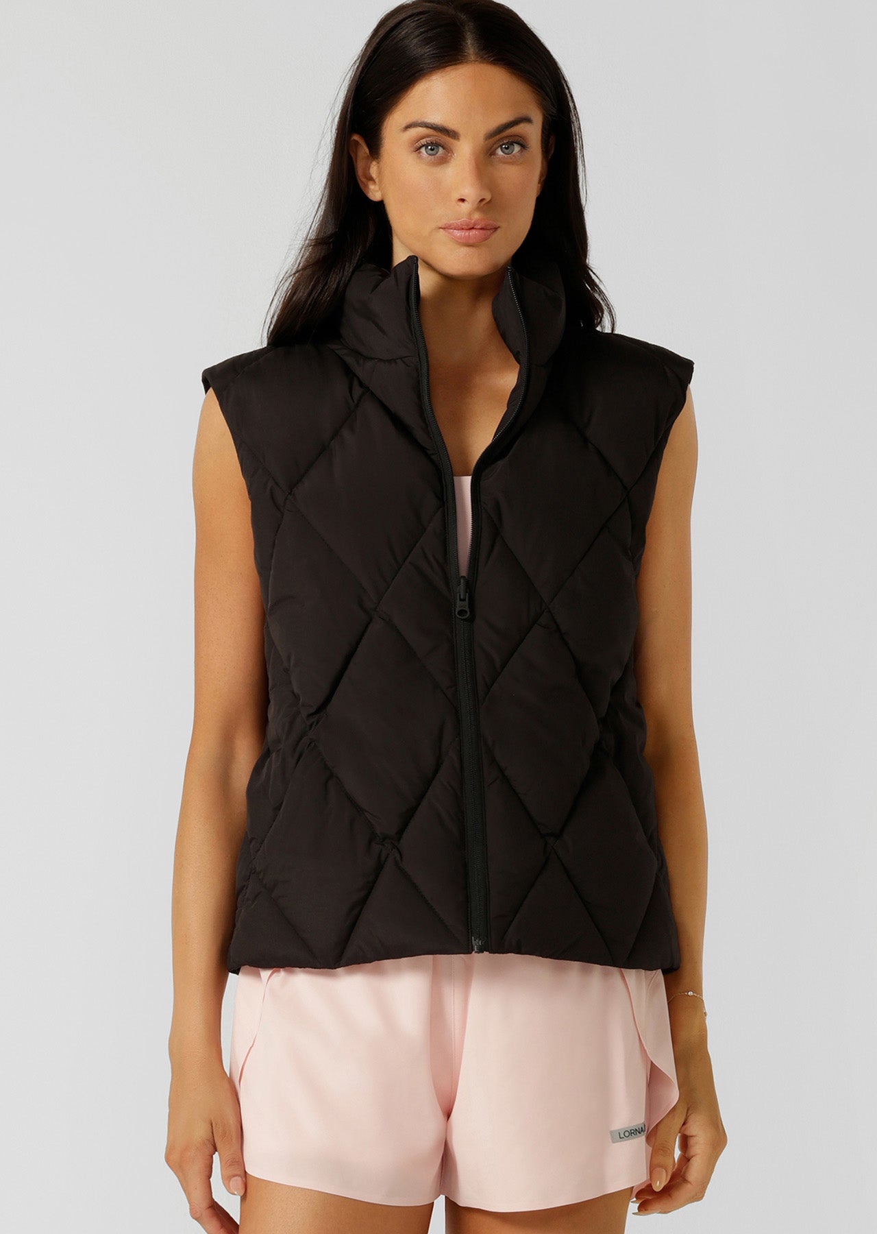 Lorna Jane Winter Warmth Reversible Puffer Vest - Black