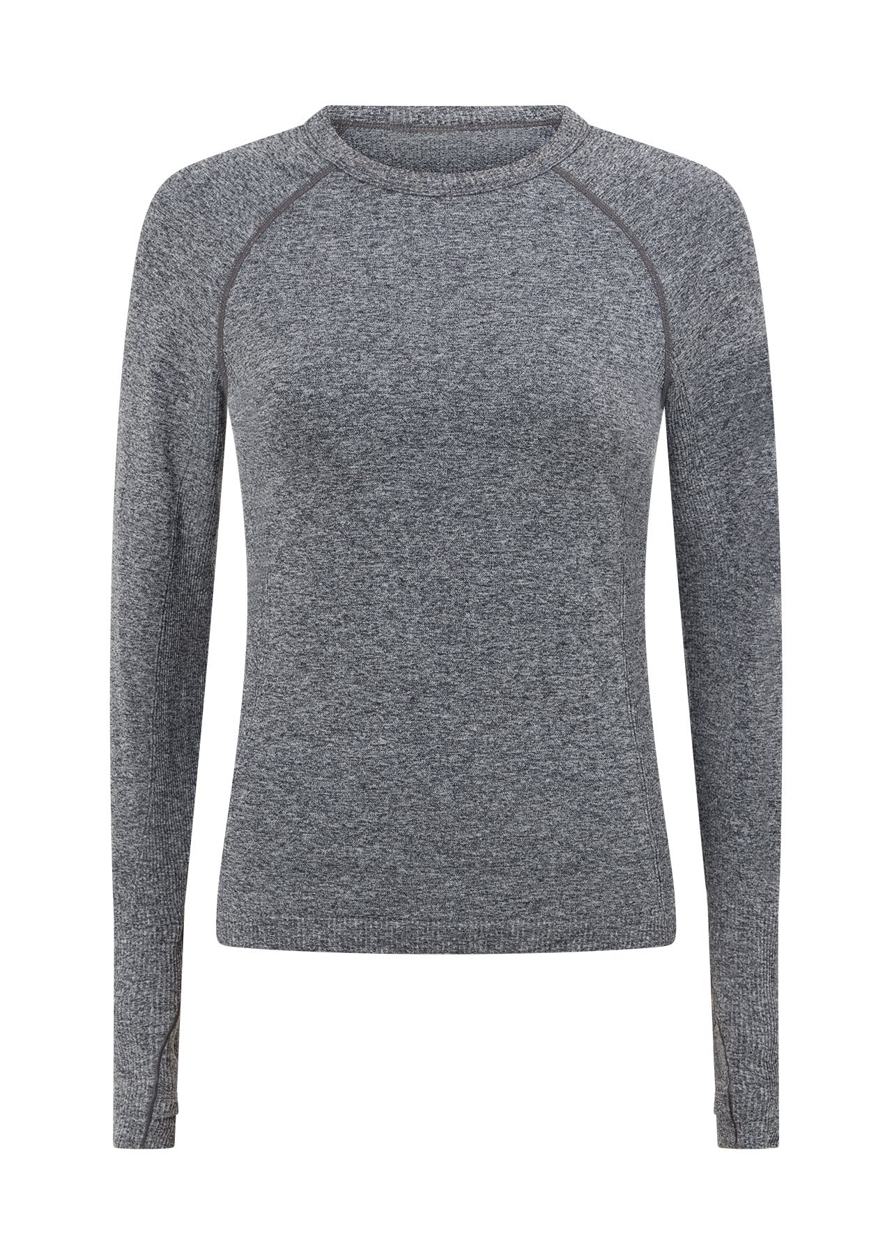 Lorna Jane Tempo Seamless Long Sleeve Top - Charcoal Marl