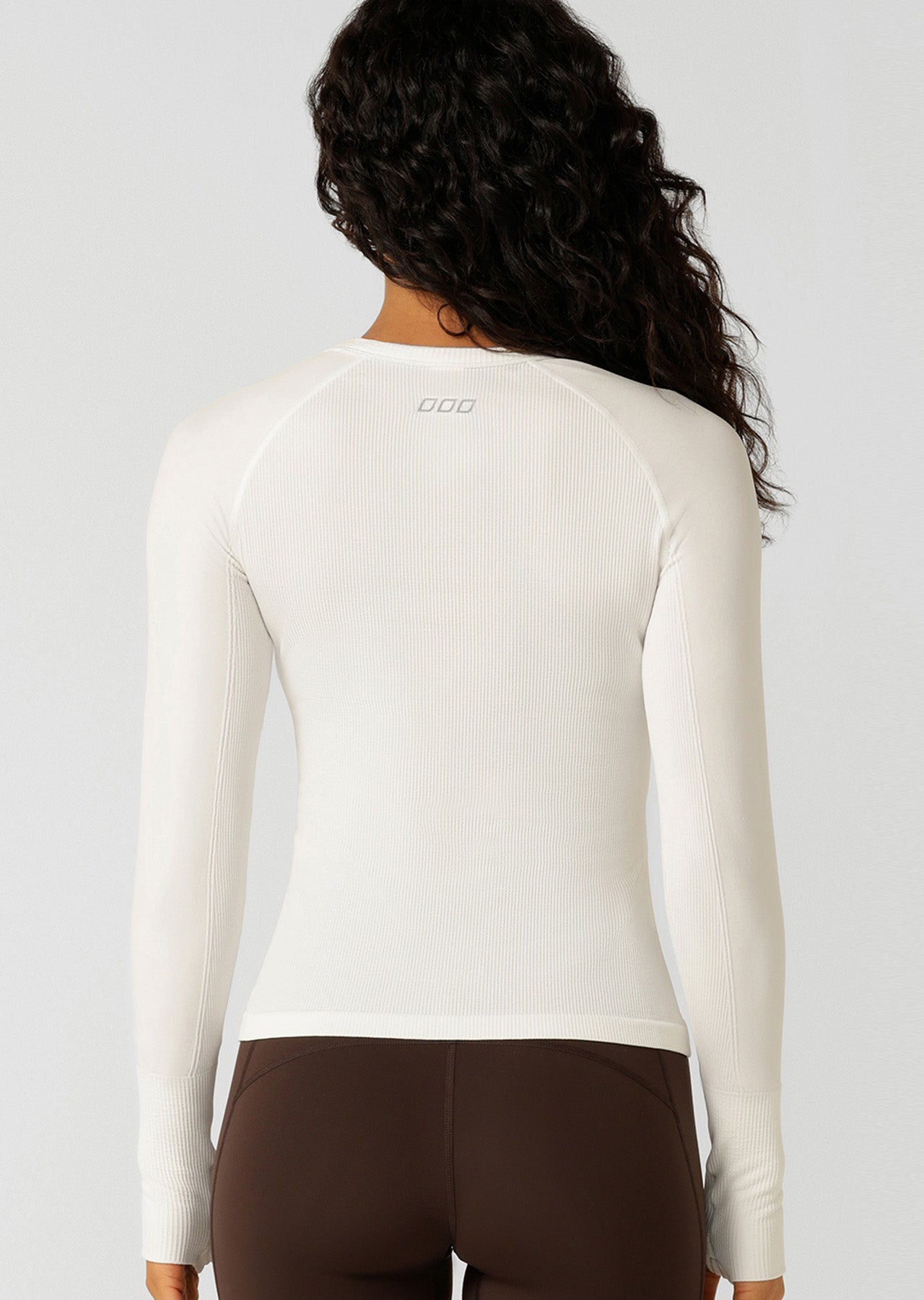 Lorna Jane Tempo Seamless Long Sleeve Top - Porcelain