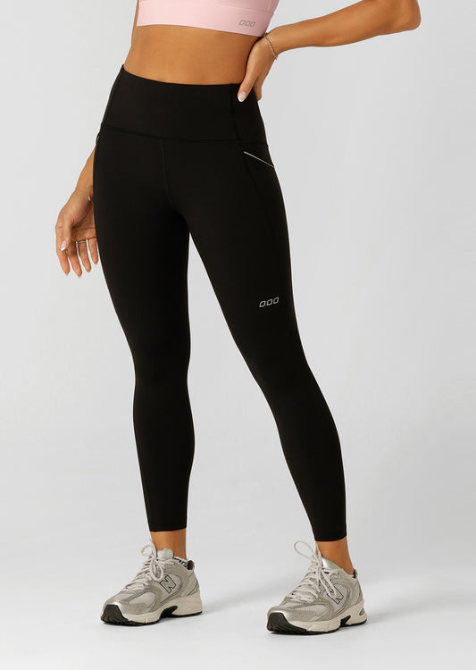 Lorna Jane Peak Performance 3 Pocket Ankle Biter Leggings - Black