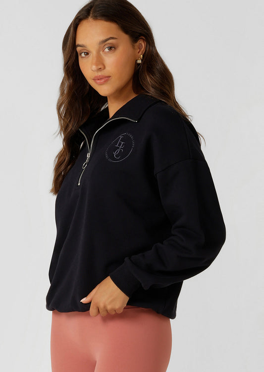 Lorna Jane LJC Heritage Quarter Zip Sweat - Midnight Blue