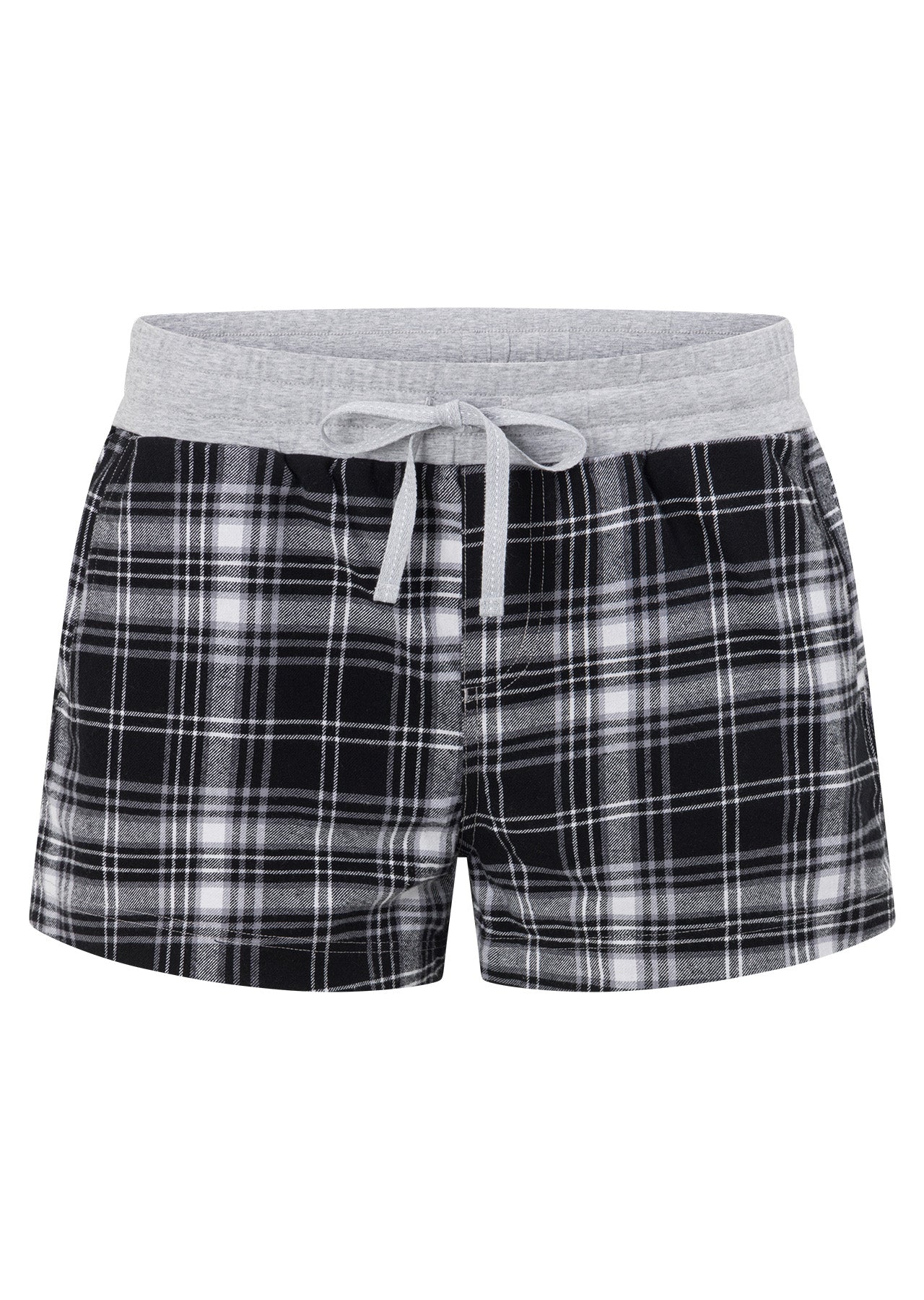 Lorna Jane Flannel Flashdance Cheeky Shorts - Black Check
