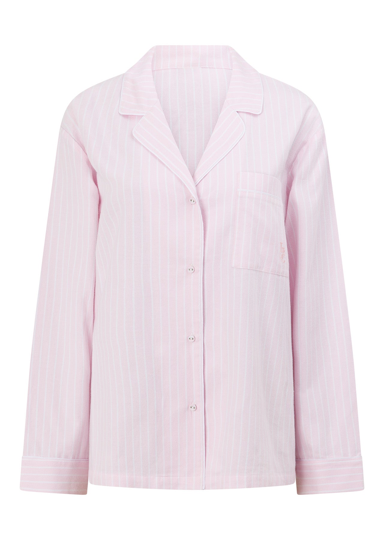 Lorna Jane Flannel Lounge Shirt - Pink Stripe