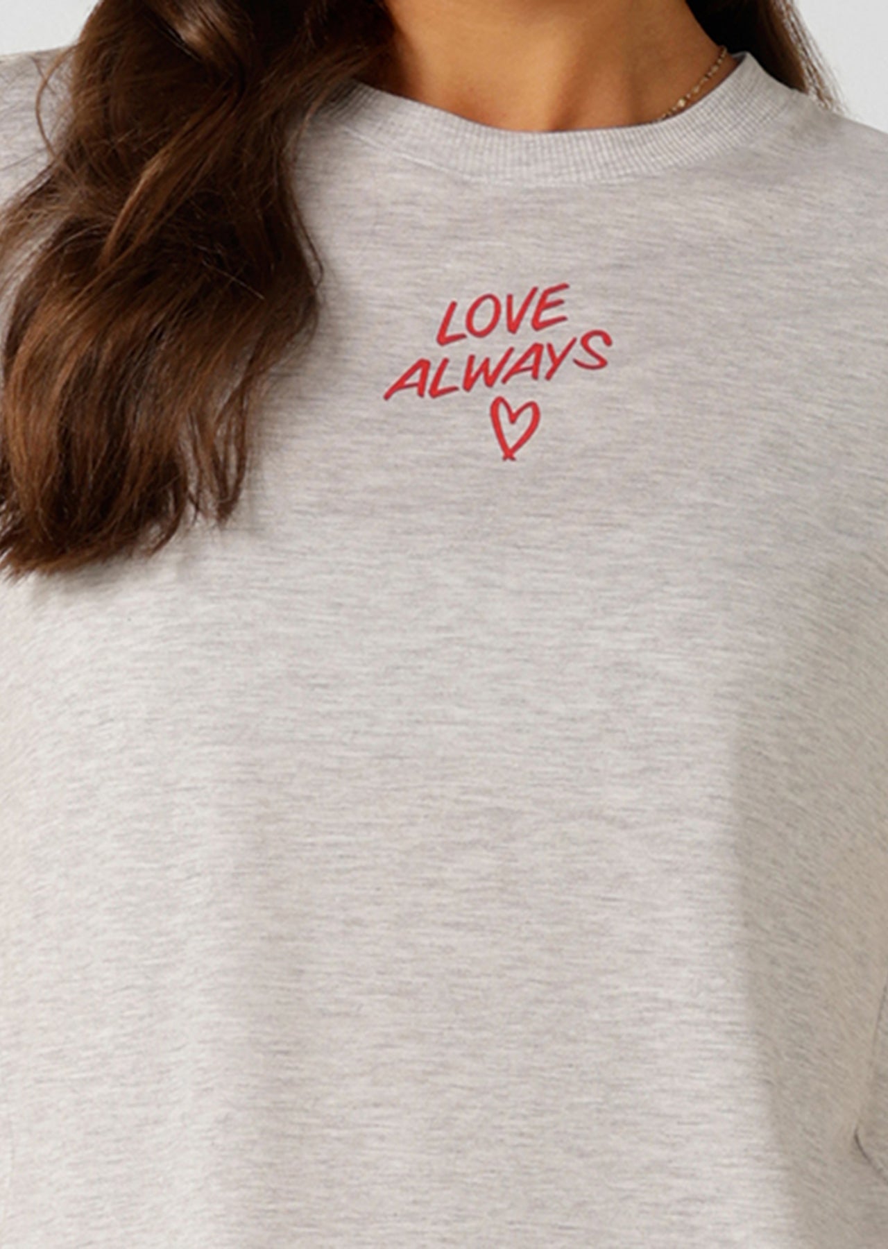 Lorna Jane Love Always Lounge T-shirt - Grey Marl
