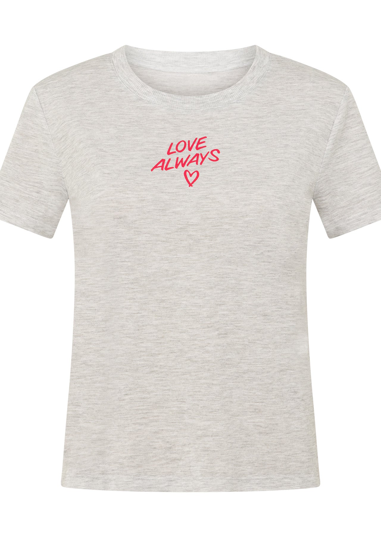 Lorna Jane Love Always Lounge T-shirt - Light Grey Marl