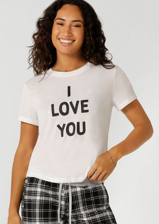 Lorna Jane I Love You Lounge T-shirt - White