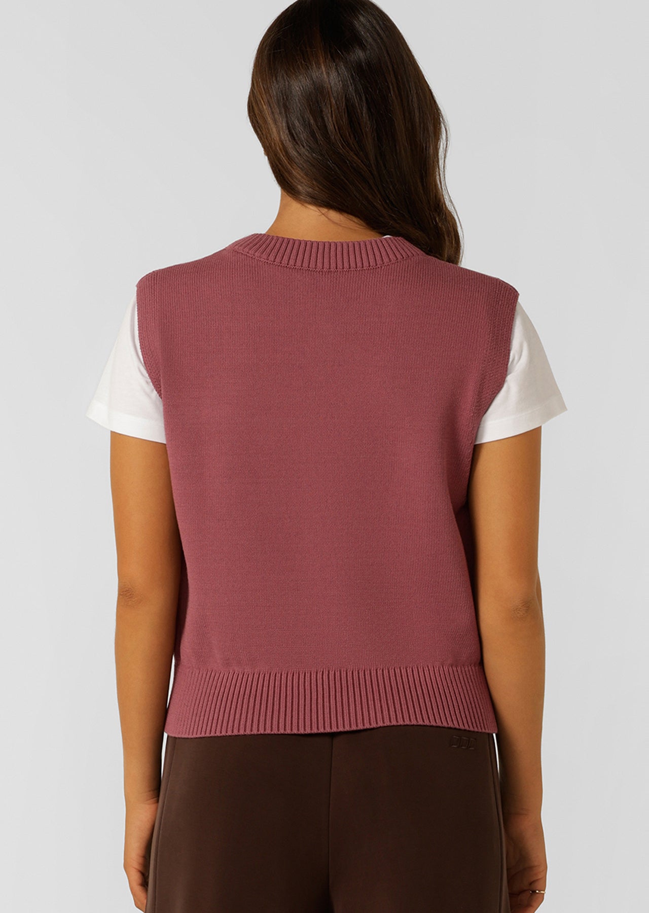 Lorna Jane Outdoor Knit Vest - Renaissance Rose