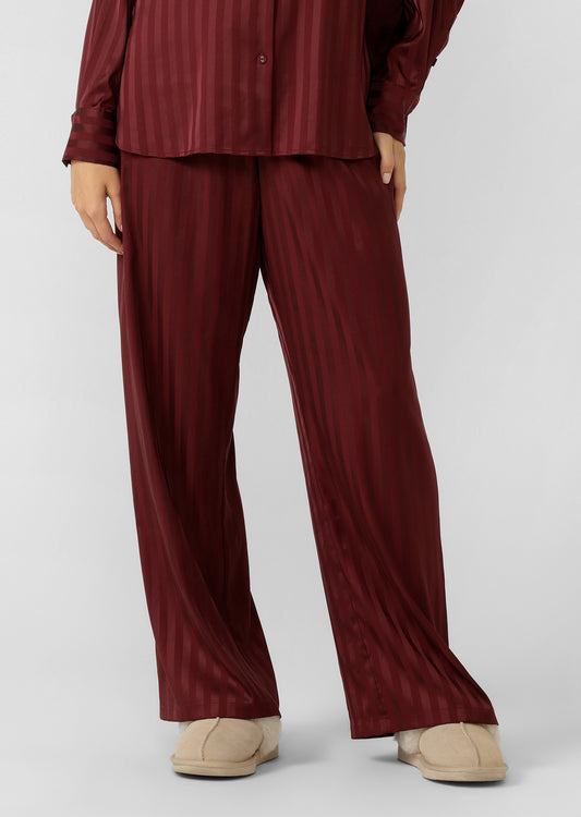 Lorna Jane After Hours Satin Sleep Pants - Cranberry