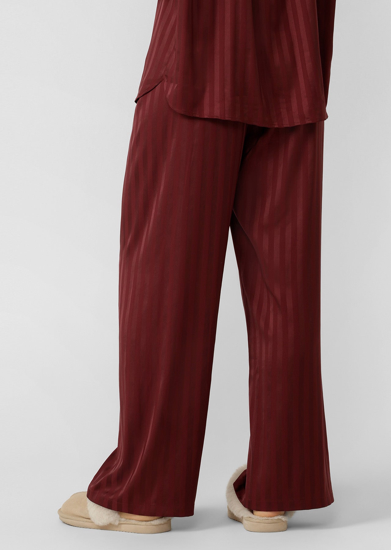 Lorna Jane After Hours Satin Sleep Pants - Cranberry