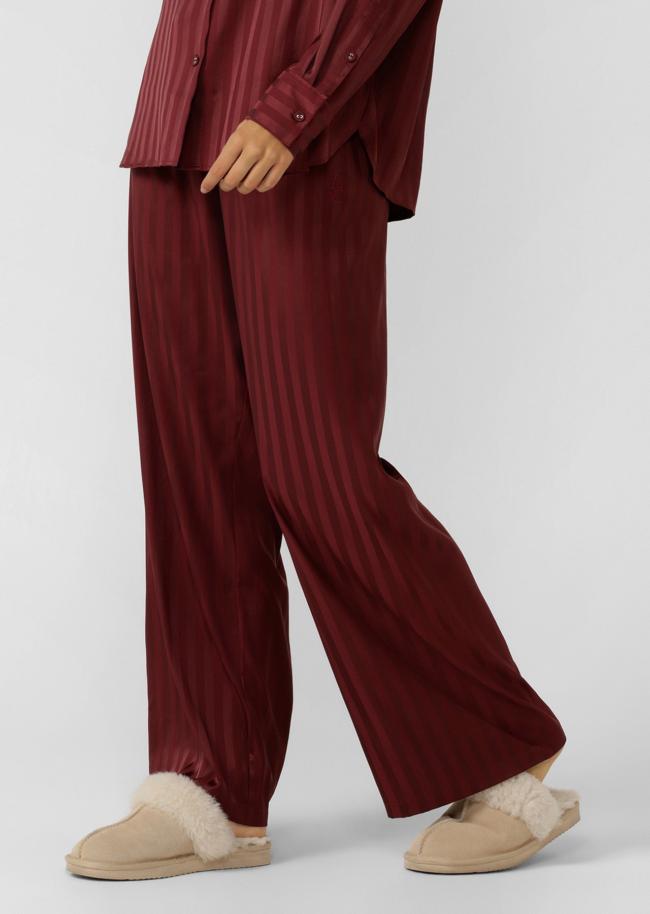 Lorna Jane After Hours Satin Sleep Pants - Cranberry