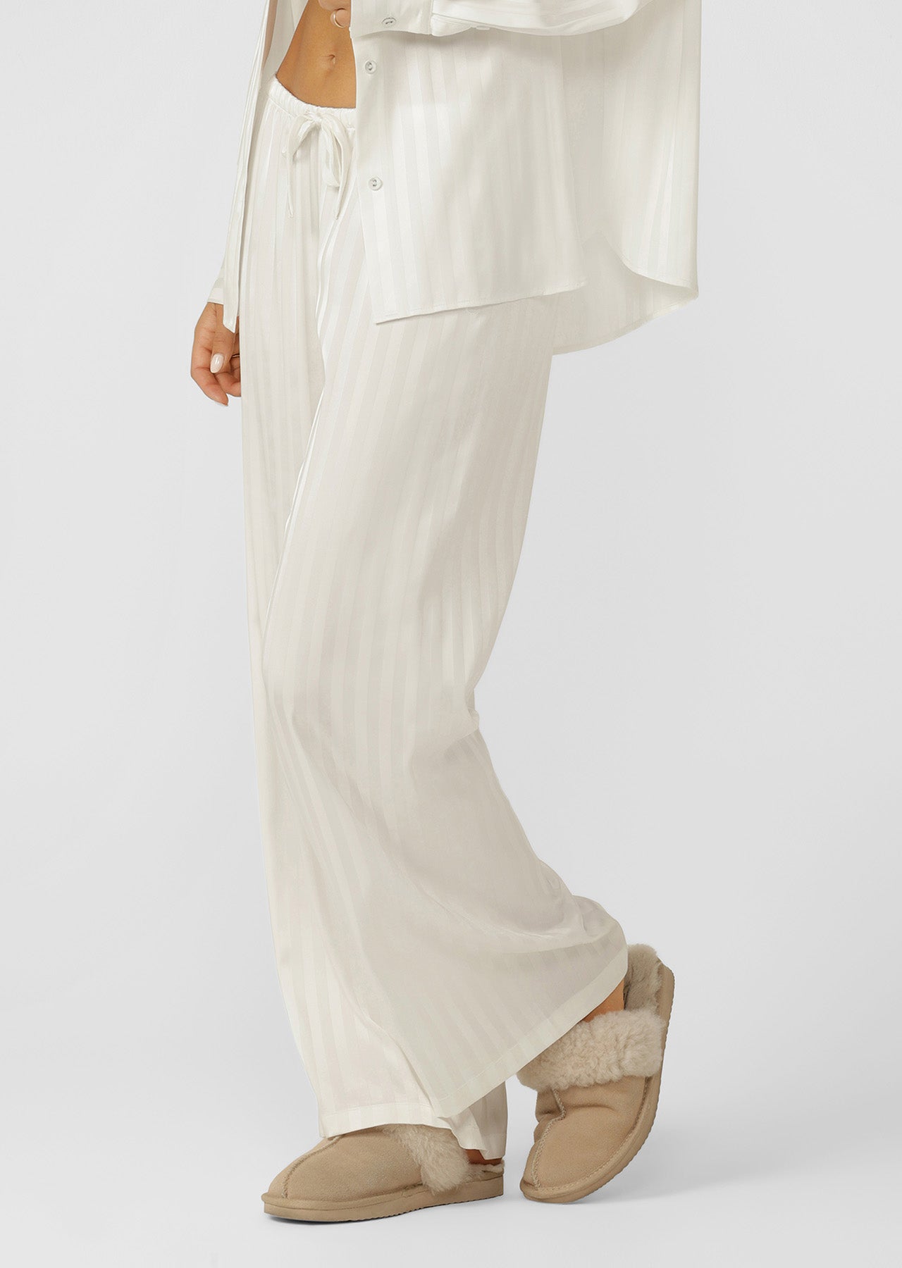 Lorna Jane After Hours Satin Sleep Pants - Porcelain