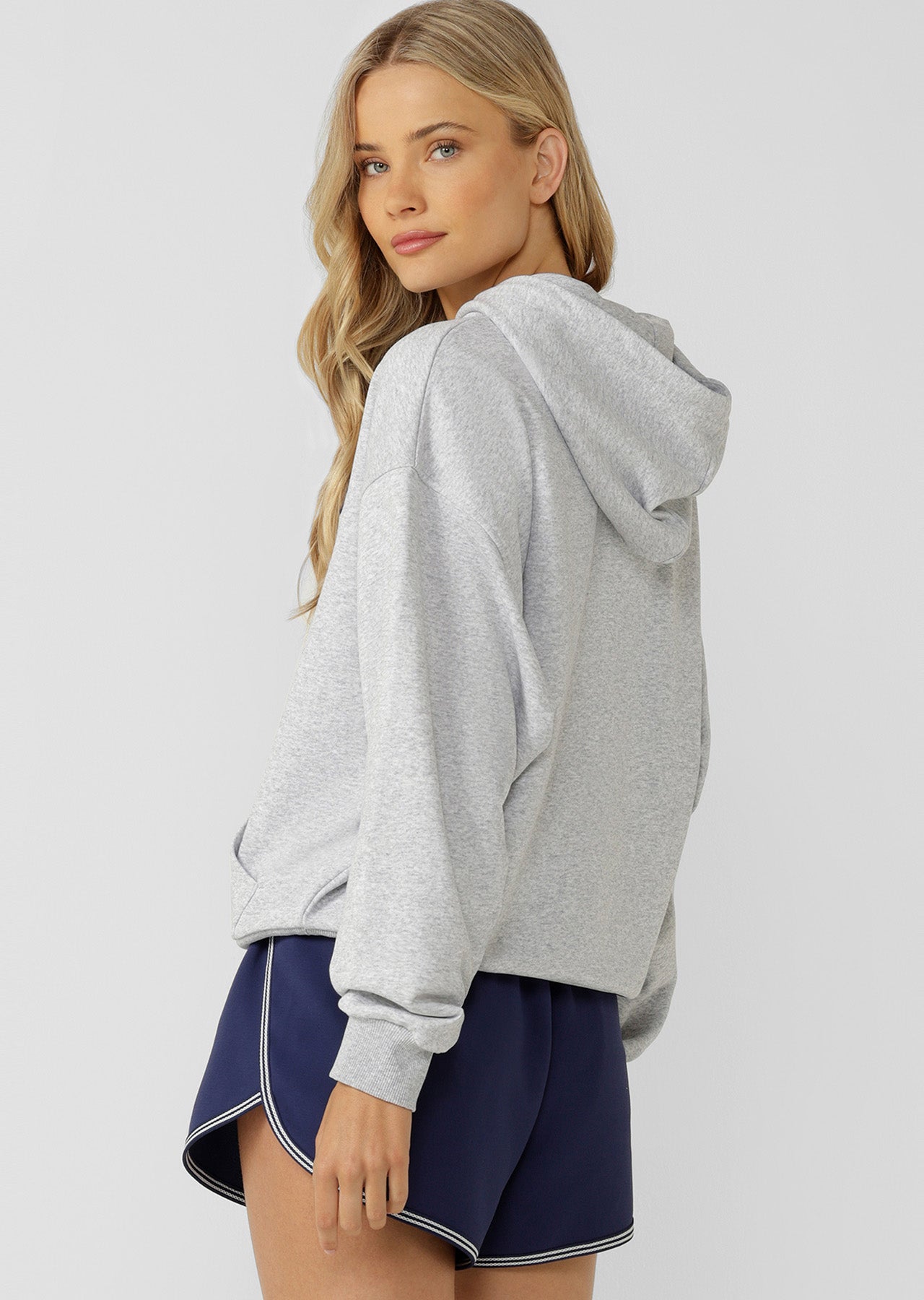 Lorna Jane Active Club Hoodie - Grey Marl