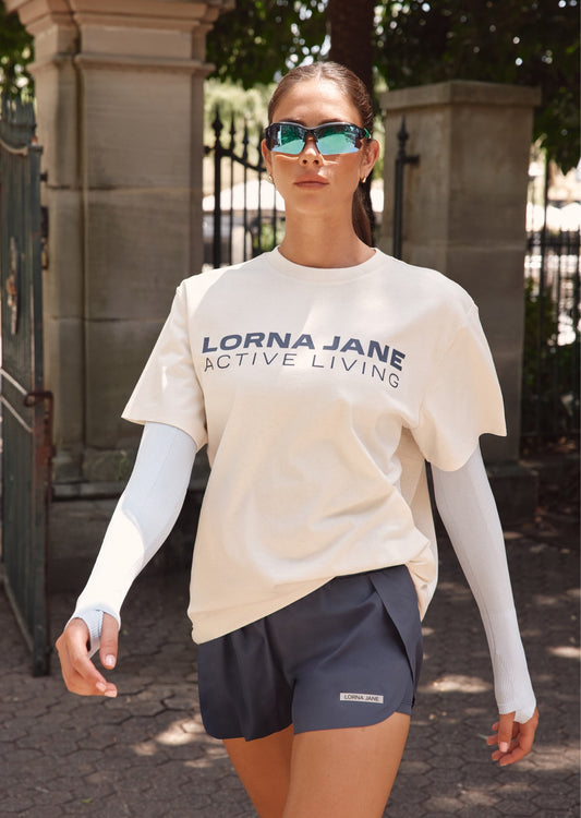 Lorna Jane Active Living T-Shirt - Cream