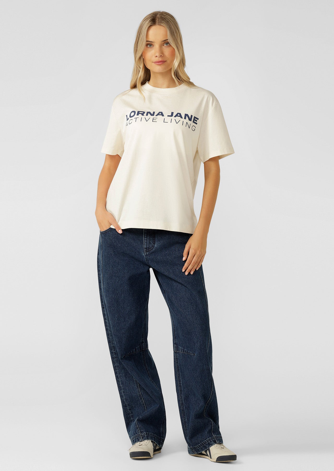 Lorna Jane Active Living T-Shirt - Cream