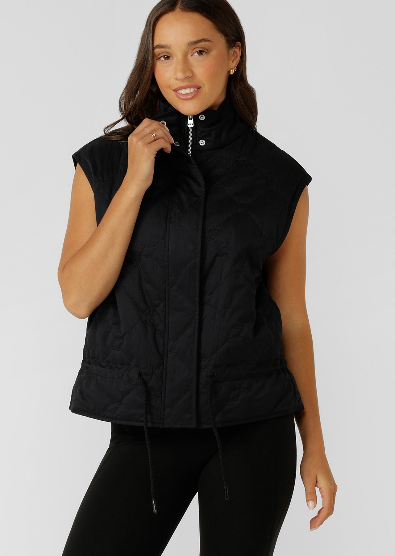 Lorna Jane Adventure Quilted Vest - Black