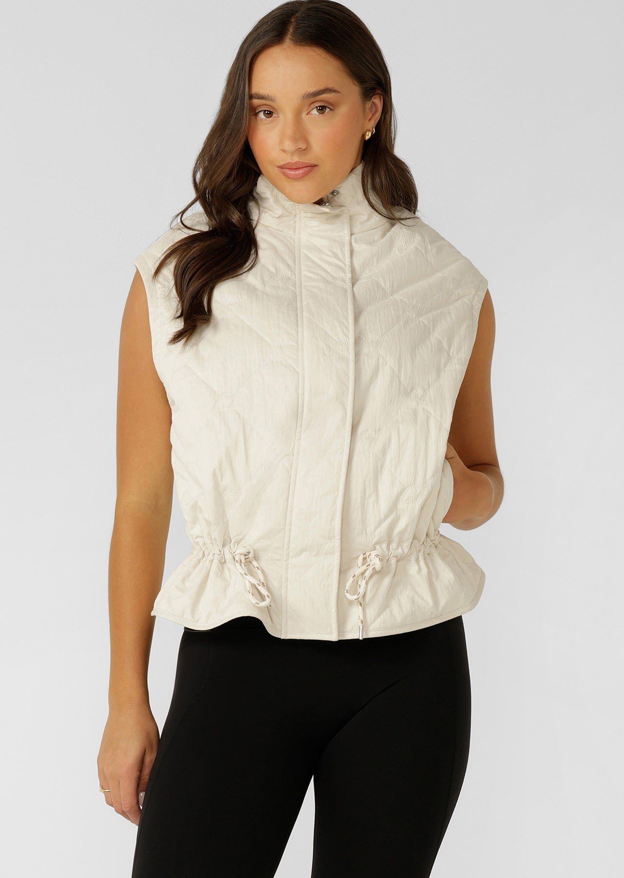Lorna Jane Adventure Quilted Vest - Cream
