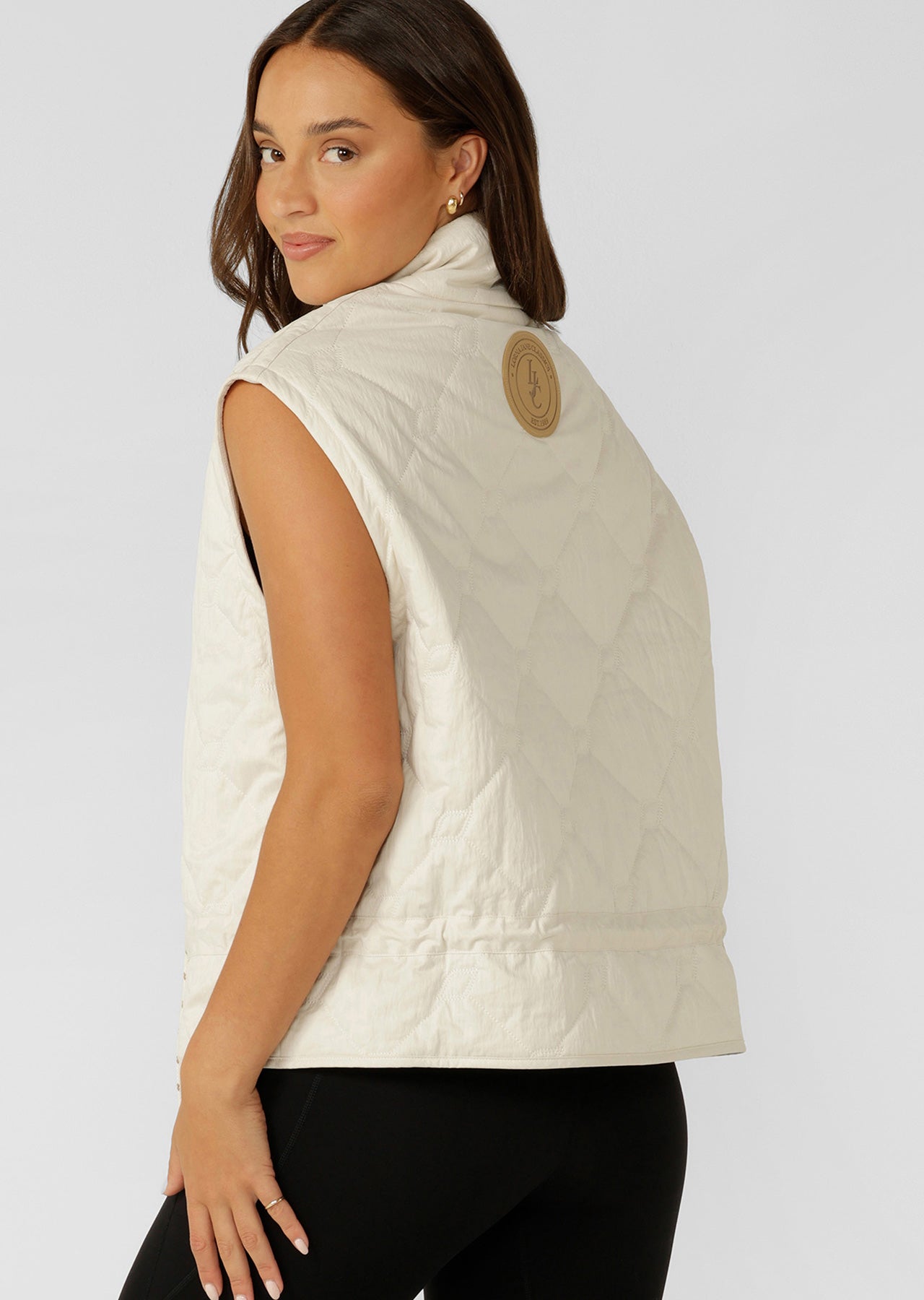 Lorna Jane Adventure Quilted Vest - Cream