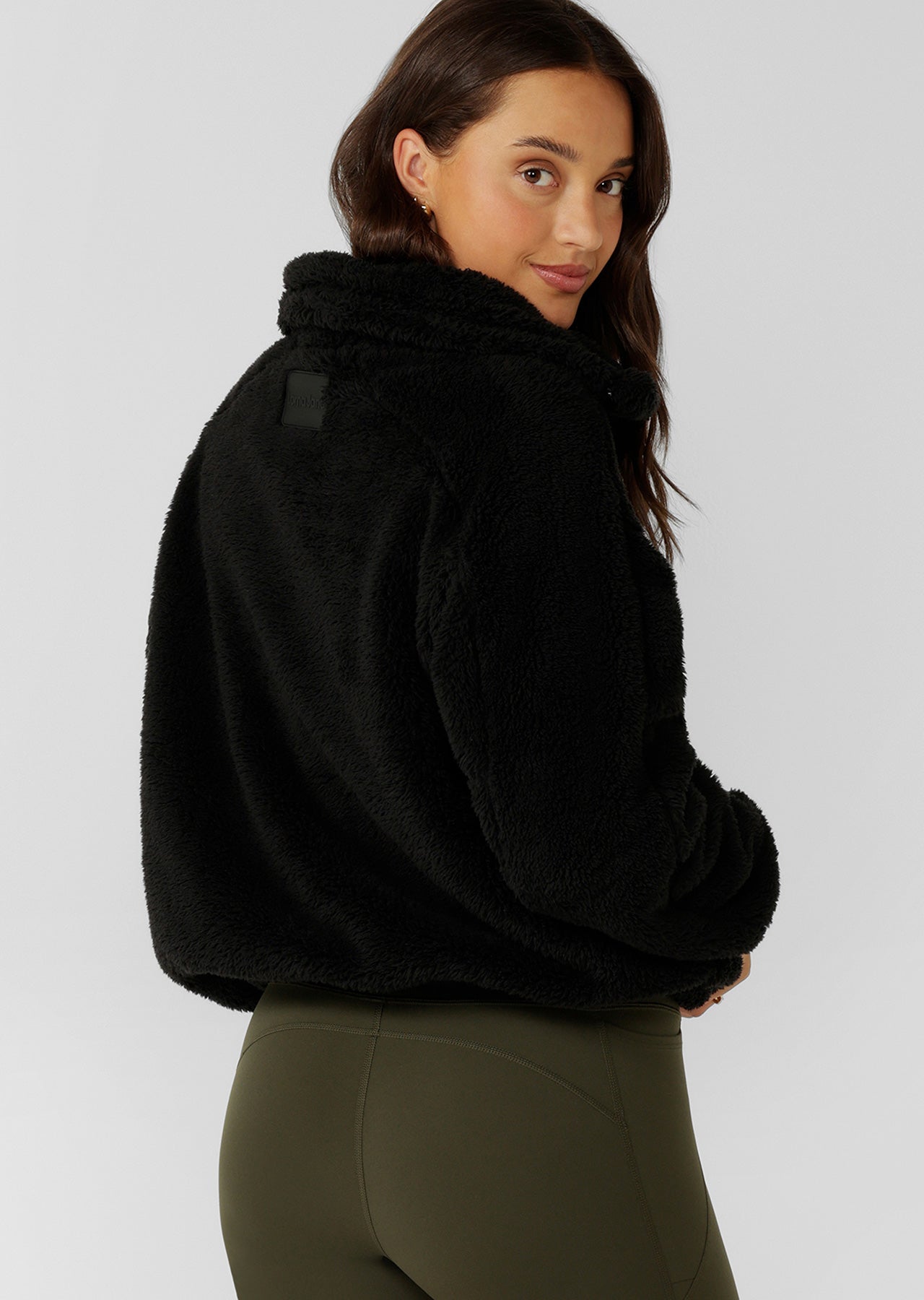 Lorna Jane Everyday Teddy Quarter Zip Sweat - Black
