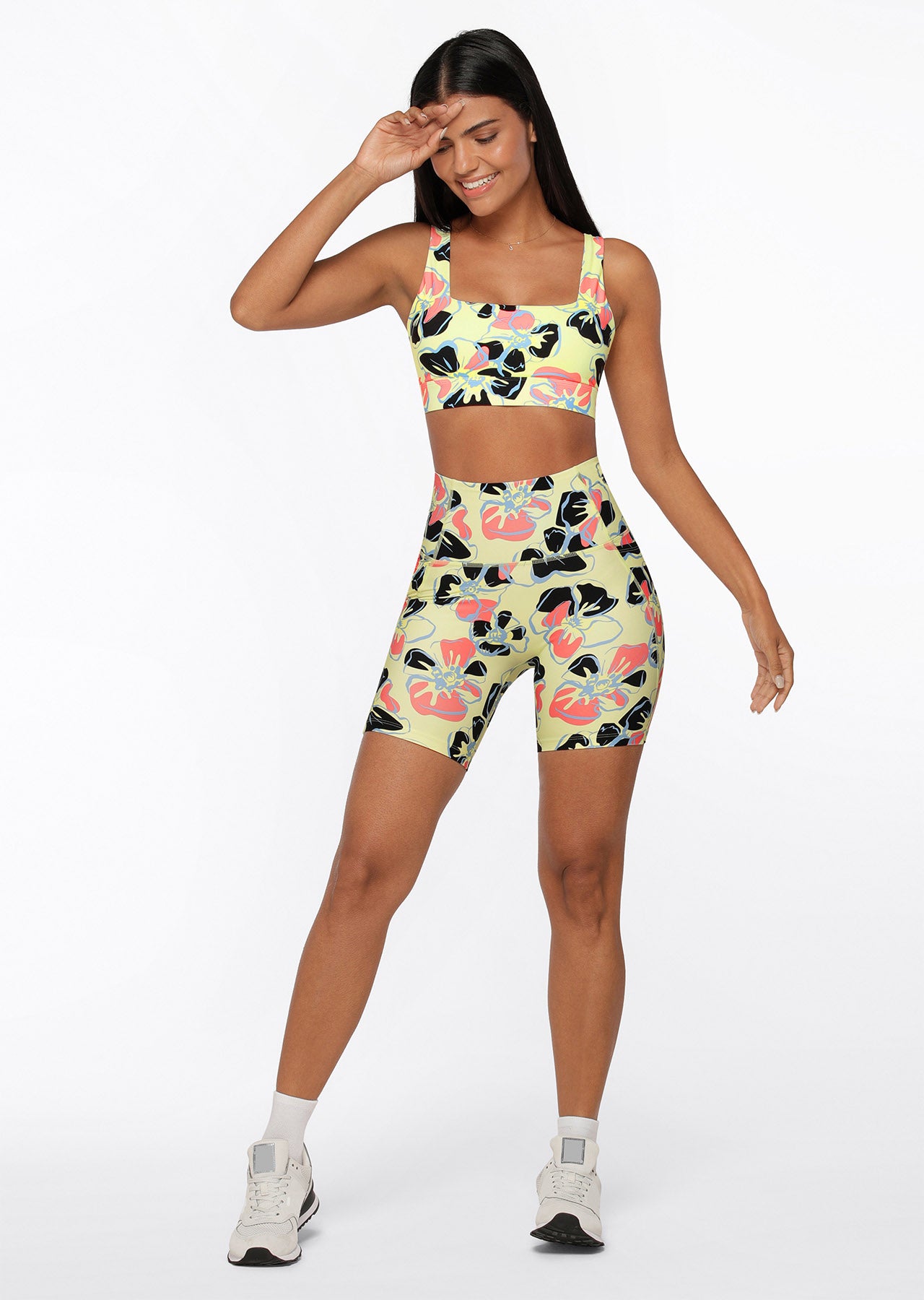 Lorna Jane Hibiscus Sports Bra - Hibiscus Print