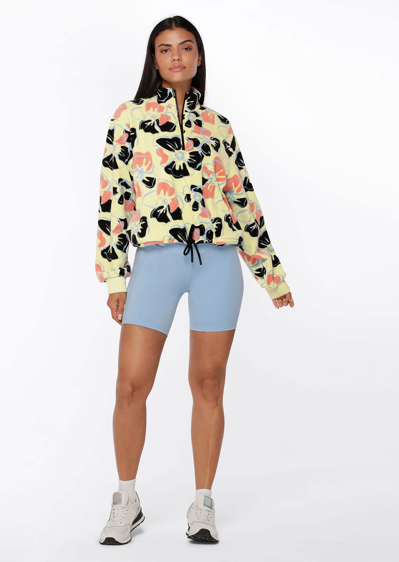Lorna Jane Hibiscus Half Zip Polar Fleece - Hibiscus Print