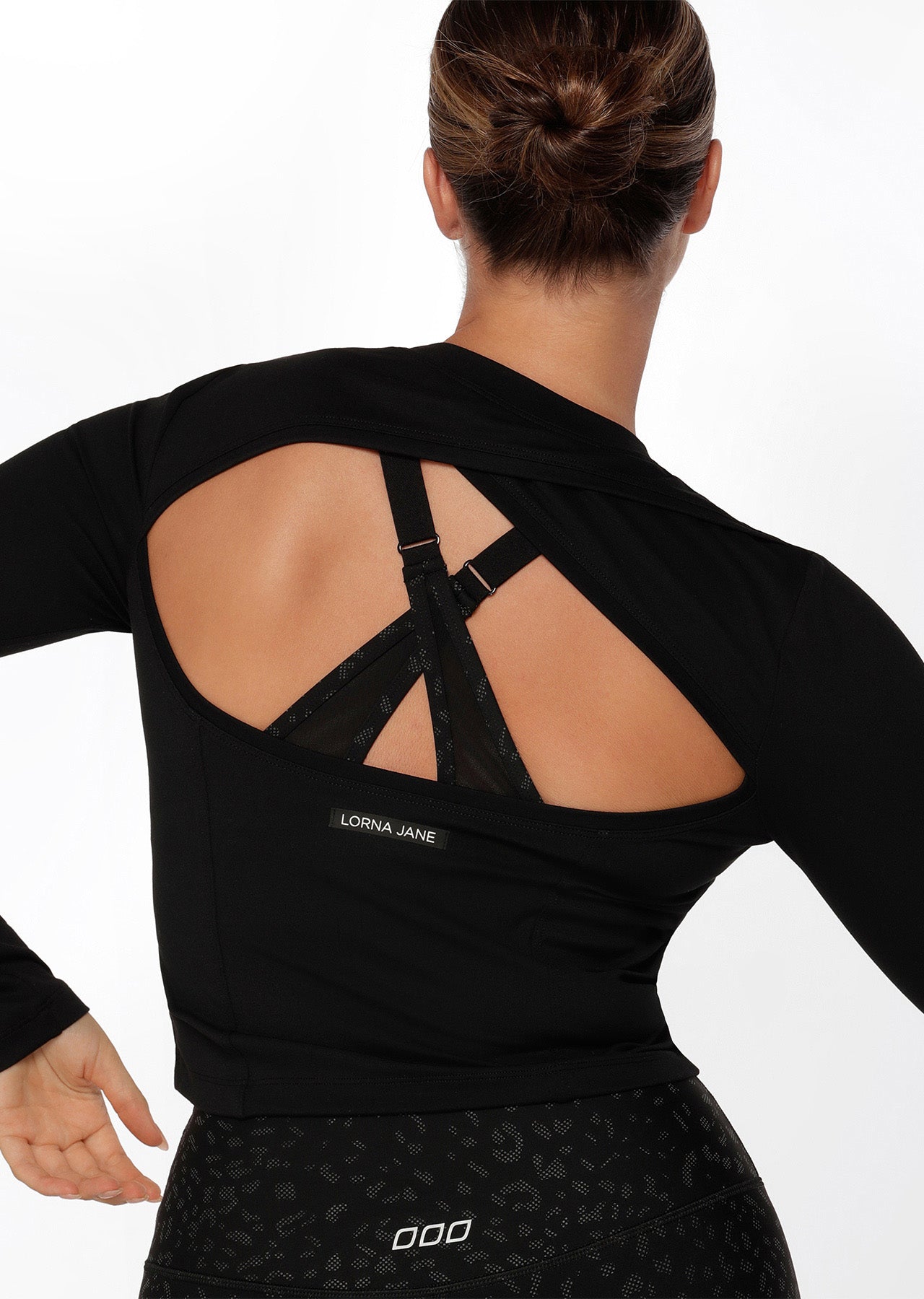 Lorna Jane Cutout Active Long Sleeve Top - Black