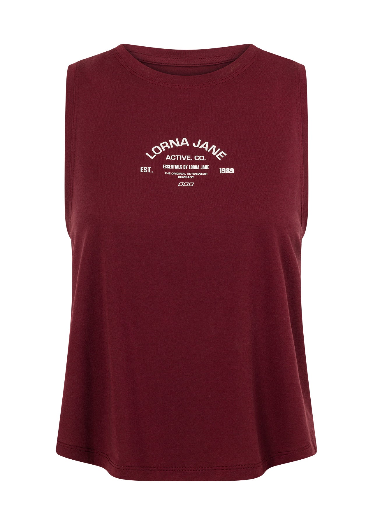Lorna Jane Full Time Active Cropped Tank - Sepia