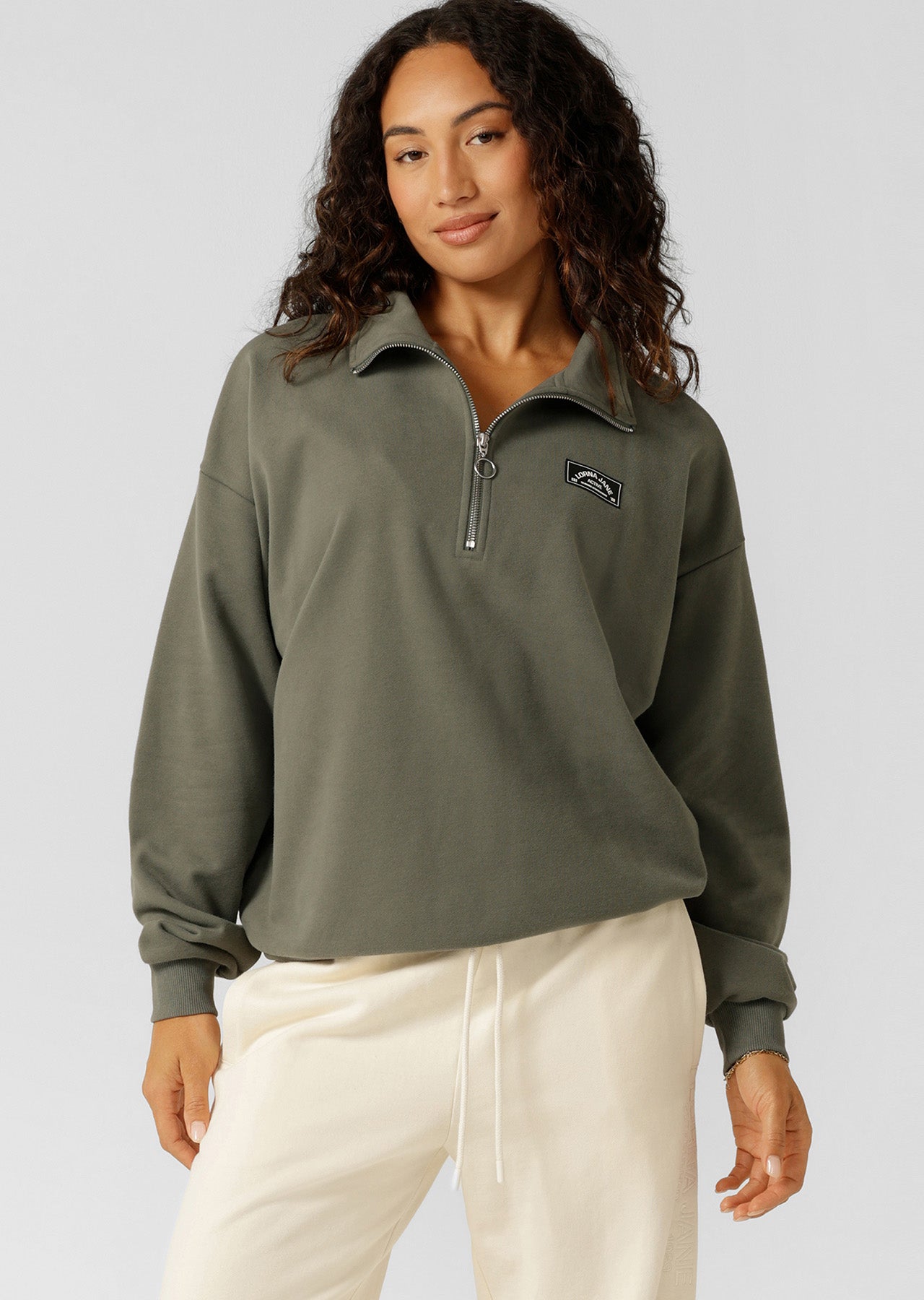 Lorna Jane LJ Sport Quarter Zip Sweat - Agave Green