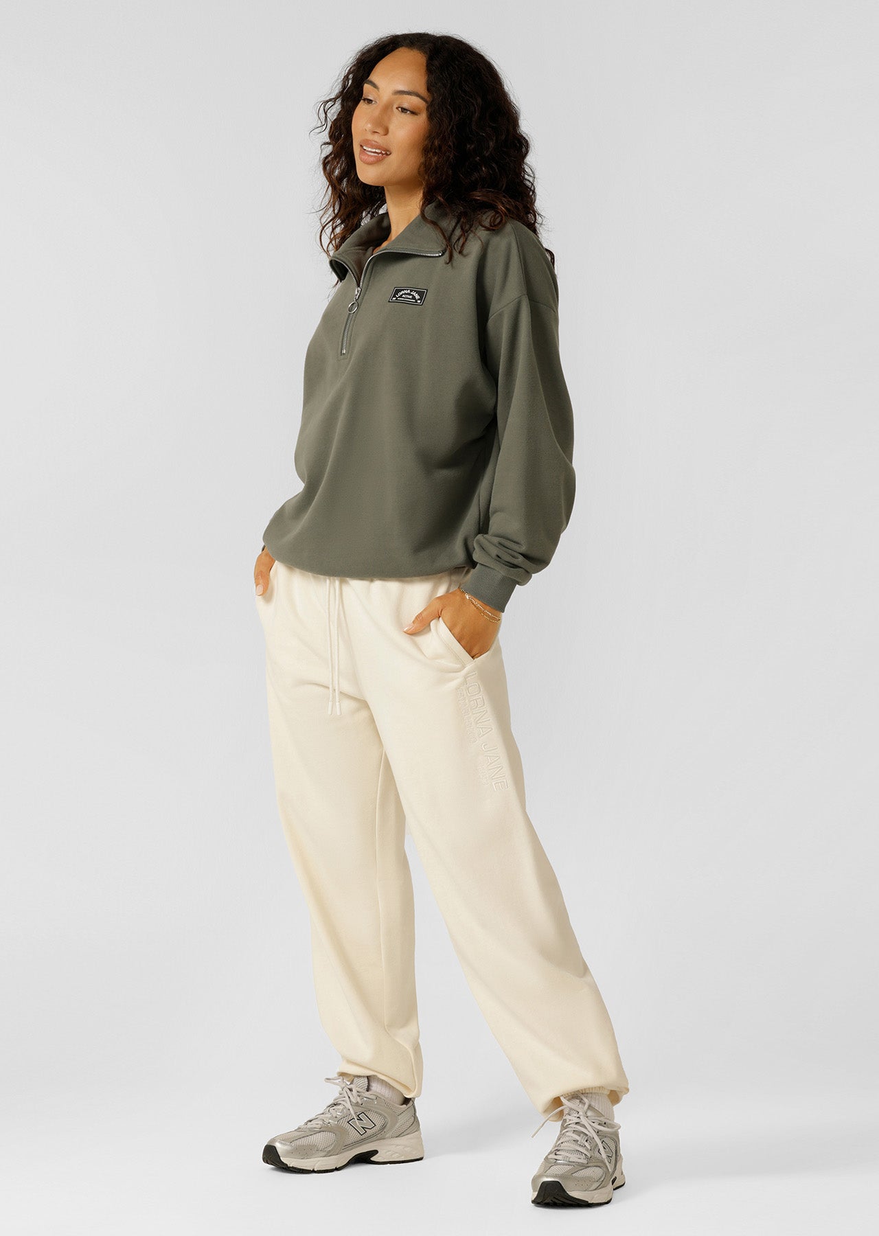 Lorna Jane LJ Sport Quarter Zip Sweat - Agave Green