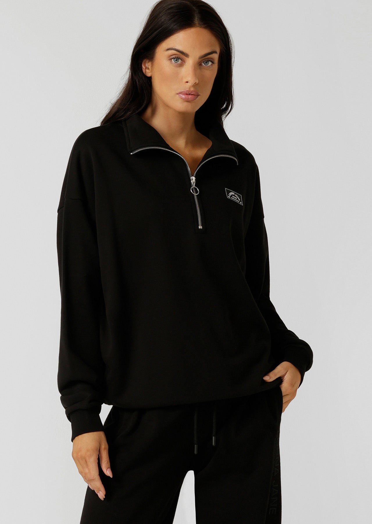 Lorna Jane LJ Sport Quarter Zip Sweat - Black