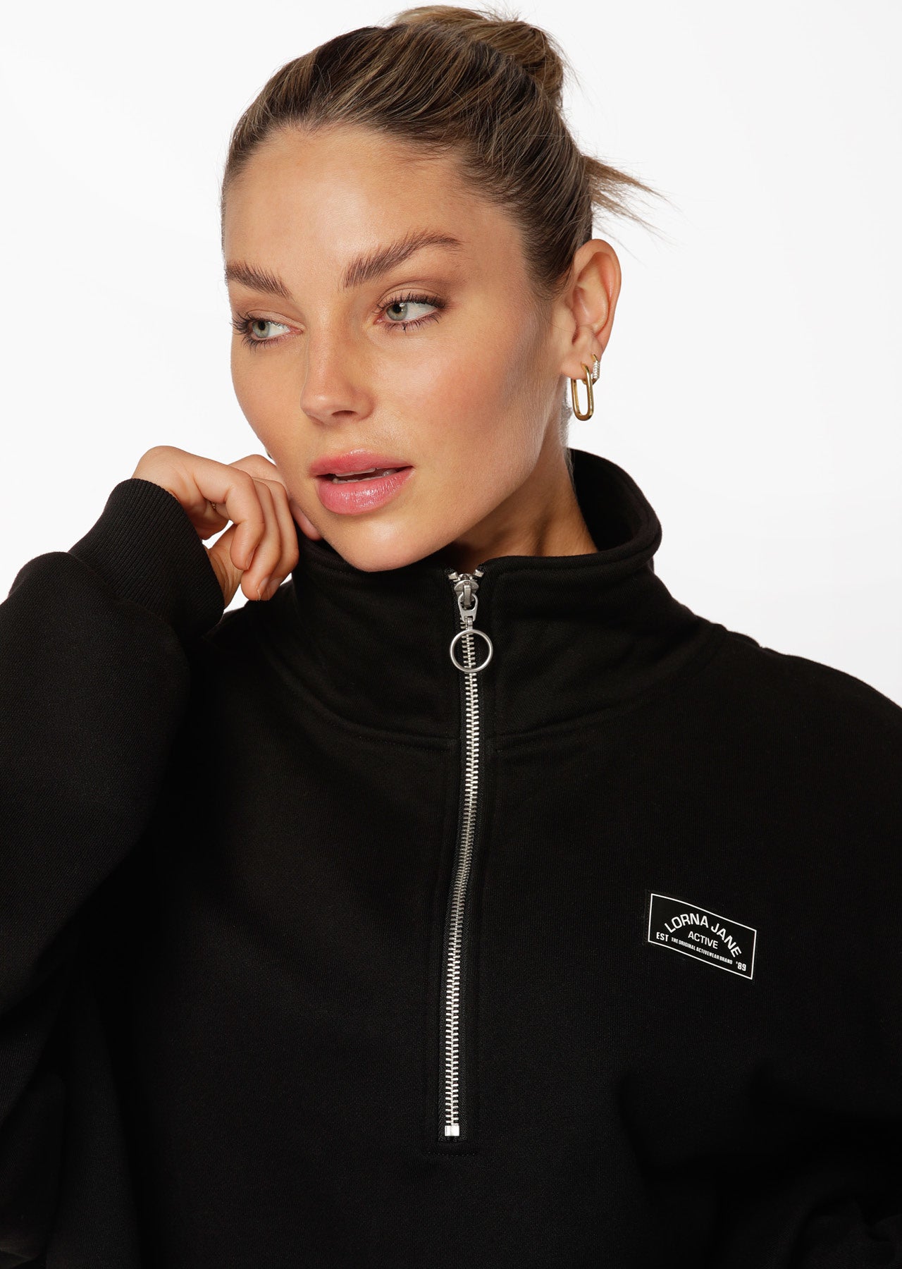 Lorna Jane LJ Sport Quarter Zip Sweat - Black