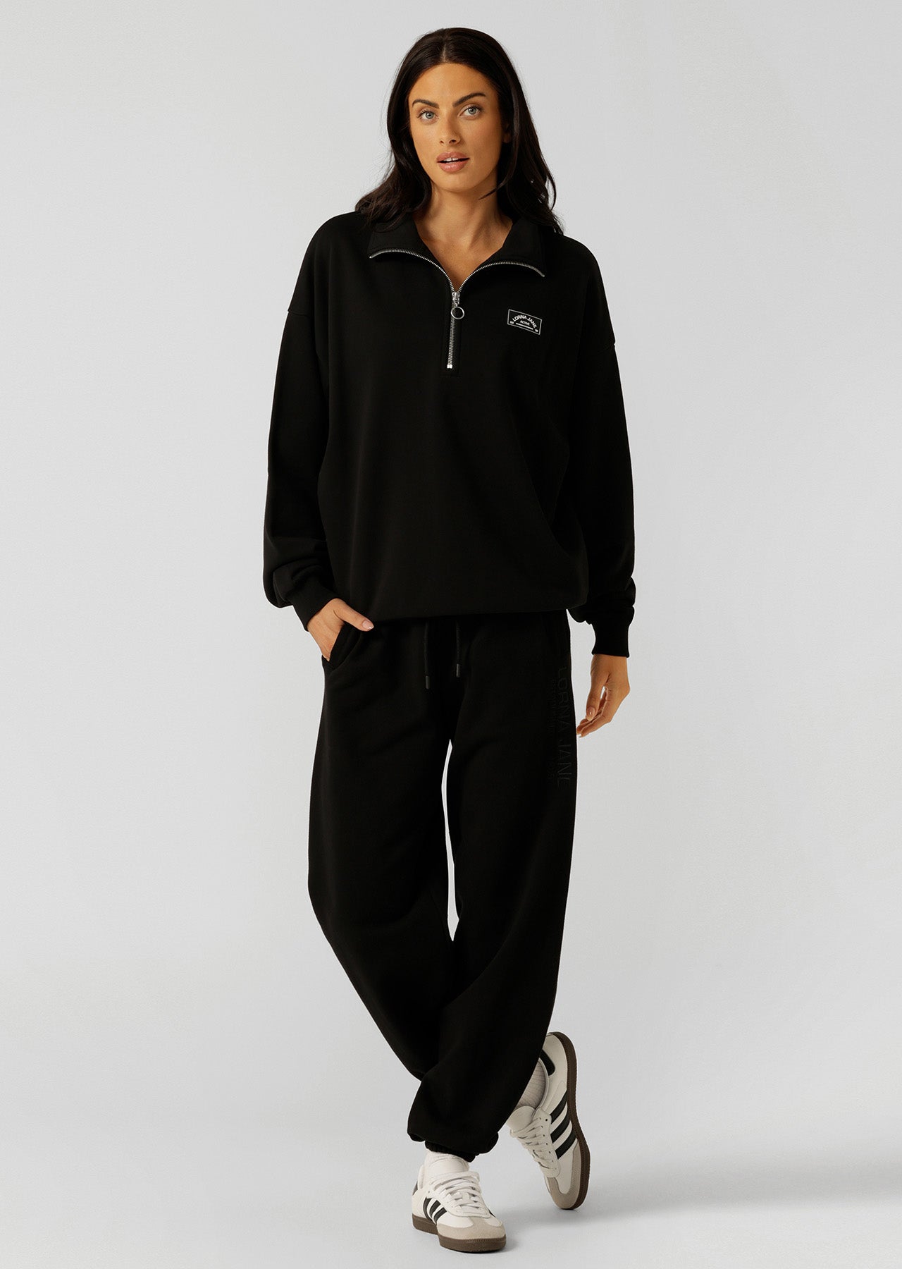 Lorna Jane LJ Sport Quarter Zip Sweat - Black