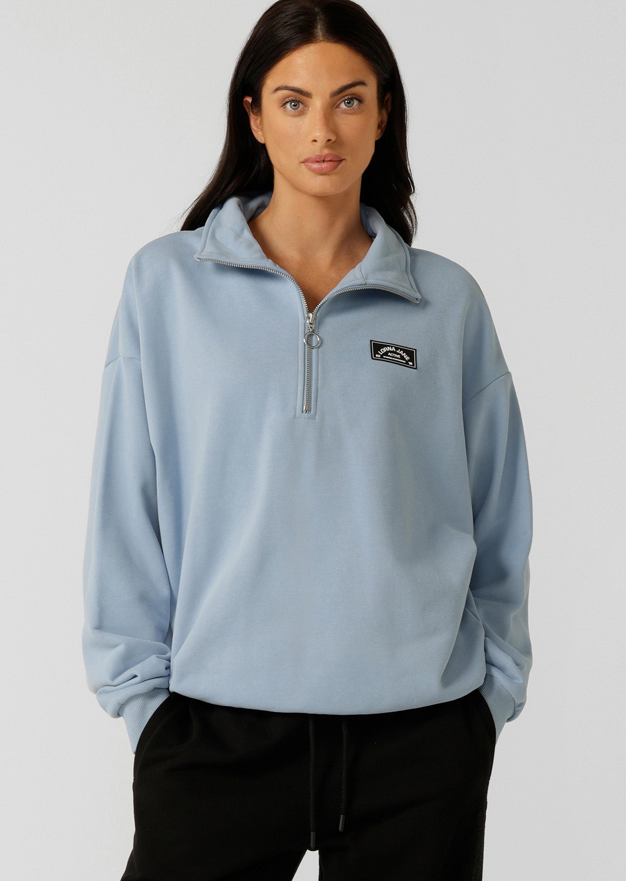 Lorna Jane LJ Sport Quarter Zip Sweat - Glacier Blue