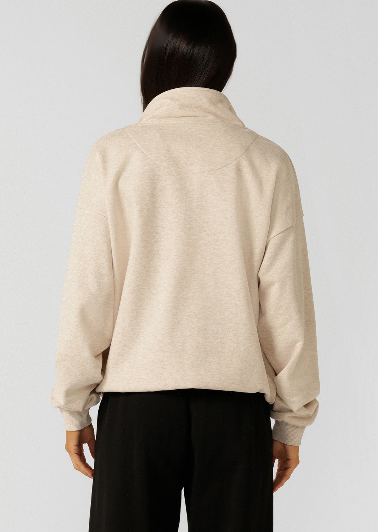 Lorna Jane LJ Sport Quarter Zip Sweat - Oat Marl