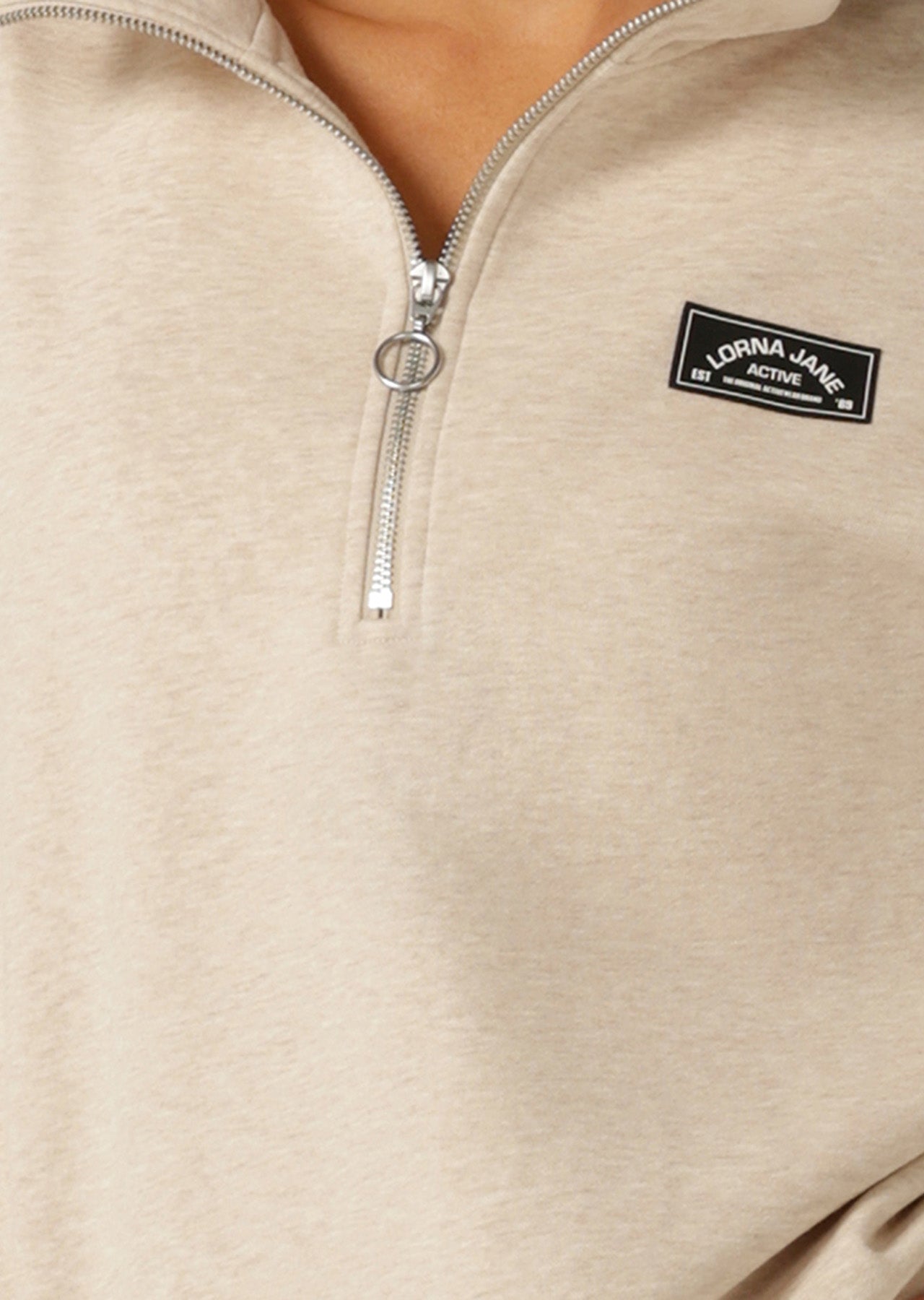 Lorna Jane LJ Sport Quarter Zip Sweat - Oat Marl