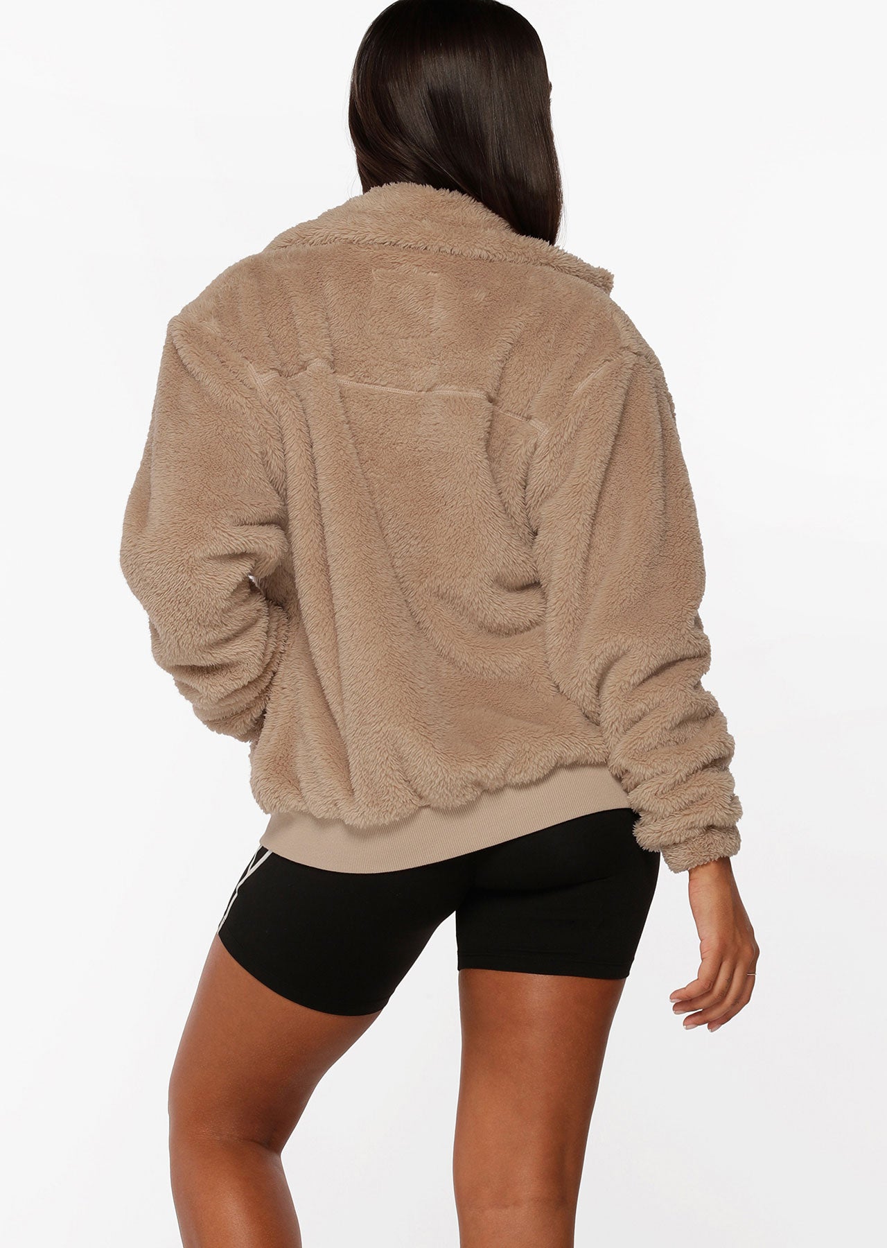 Lorna Jane Snuggle Up Teddy Zip Thru - Off White