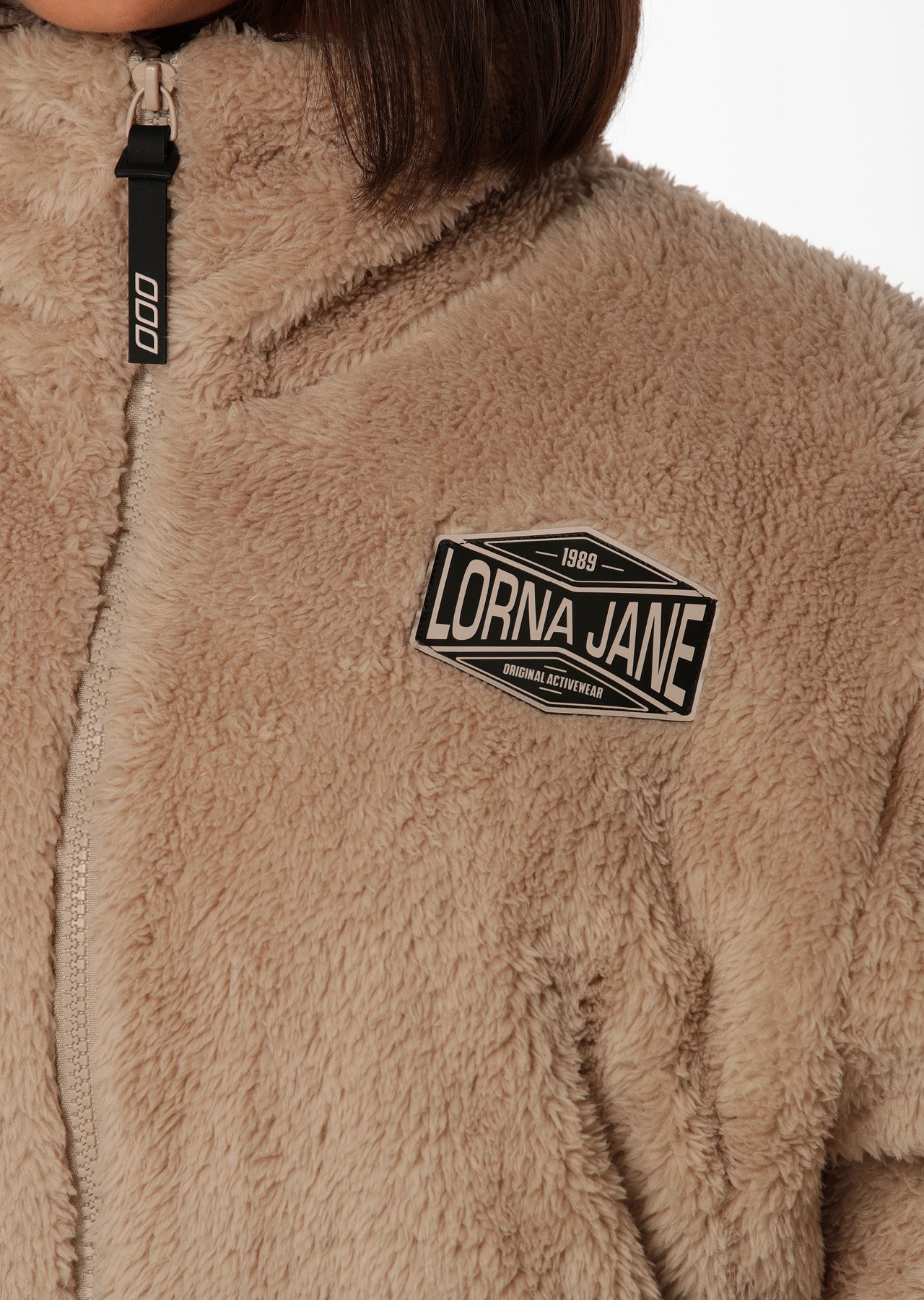 Lorna Jane Snuggle Up Teddy Zip Thru - Off White