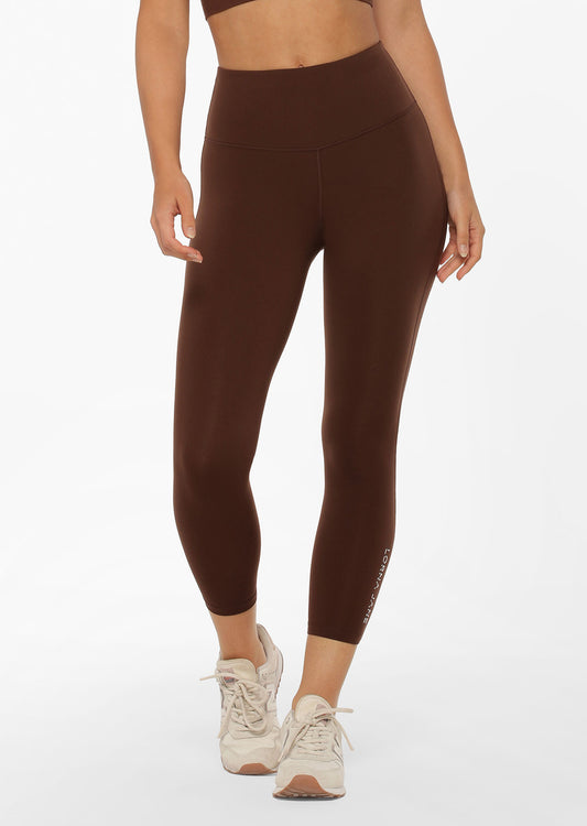 Lorna Jane Lotus No Chafe Ankle Biter Leggings - Espresso