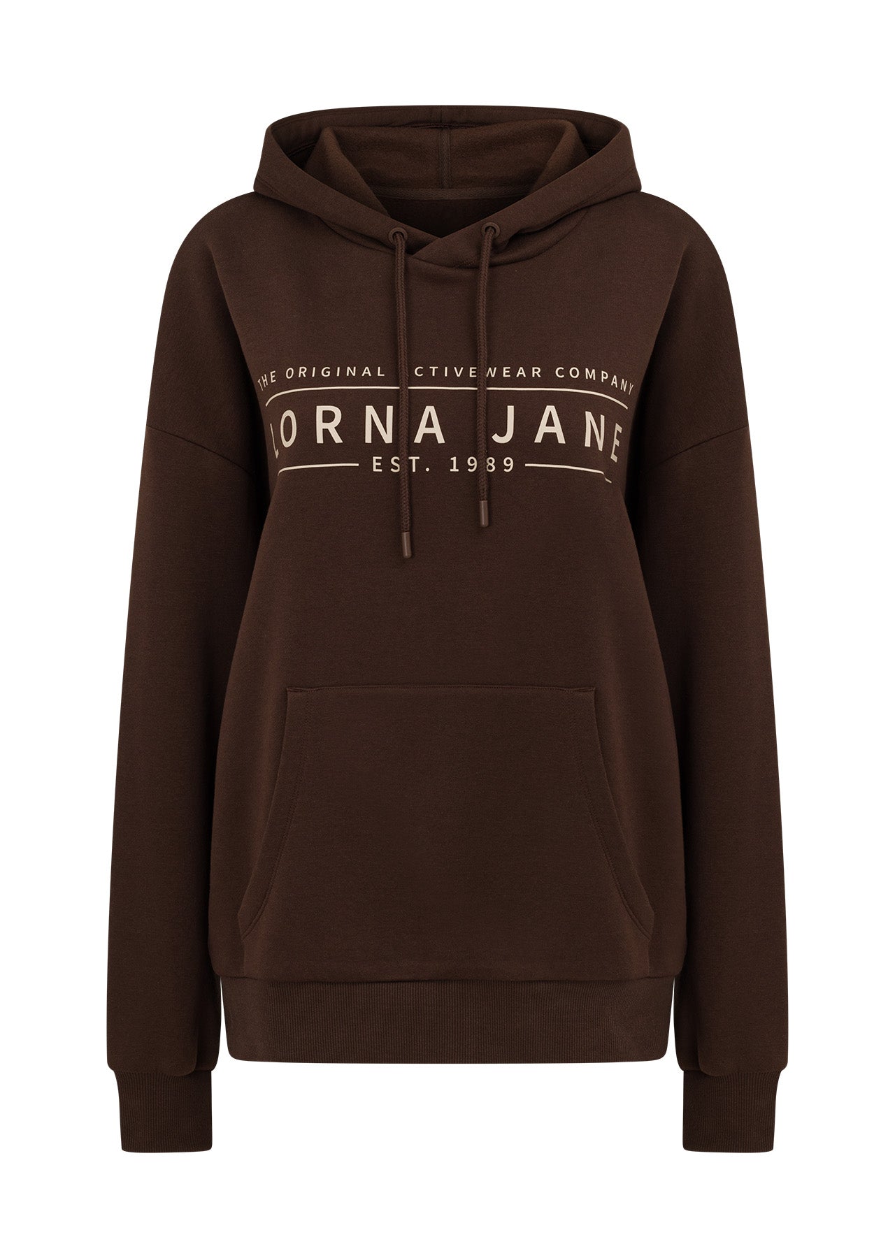 Lorna Jane Lounge Fleece Hoodie - Espresso