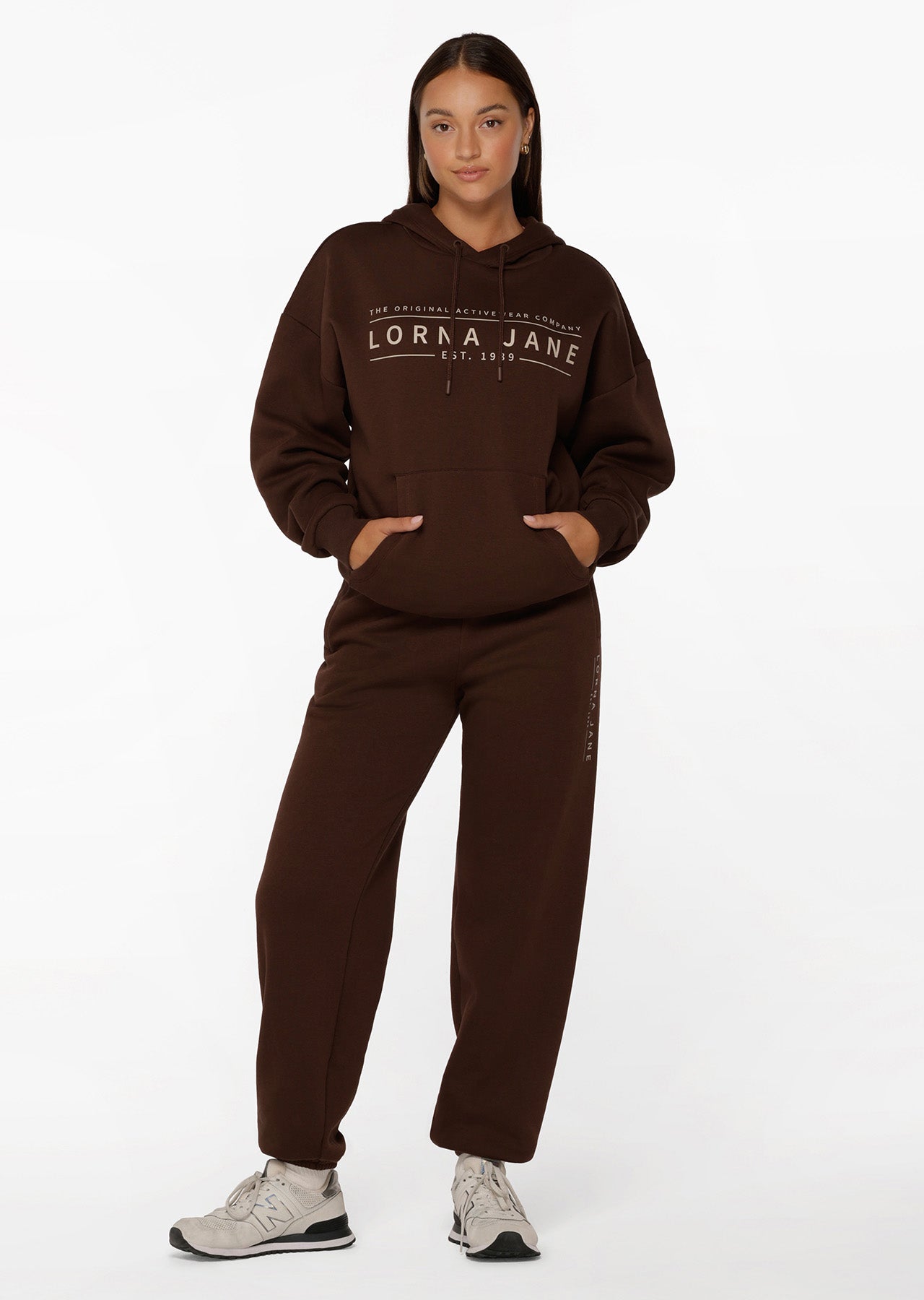 Lorna Jane Lounge Fleece Trackpants - Espresso