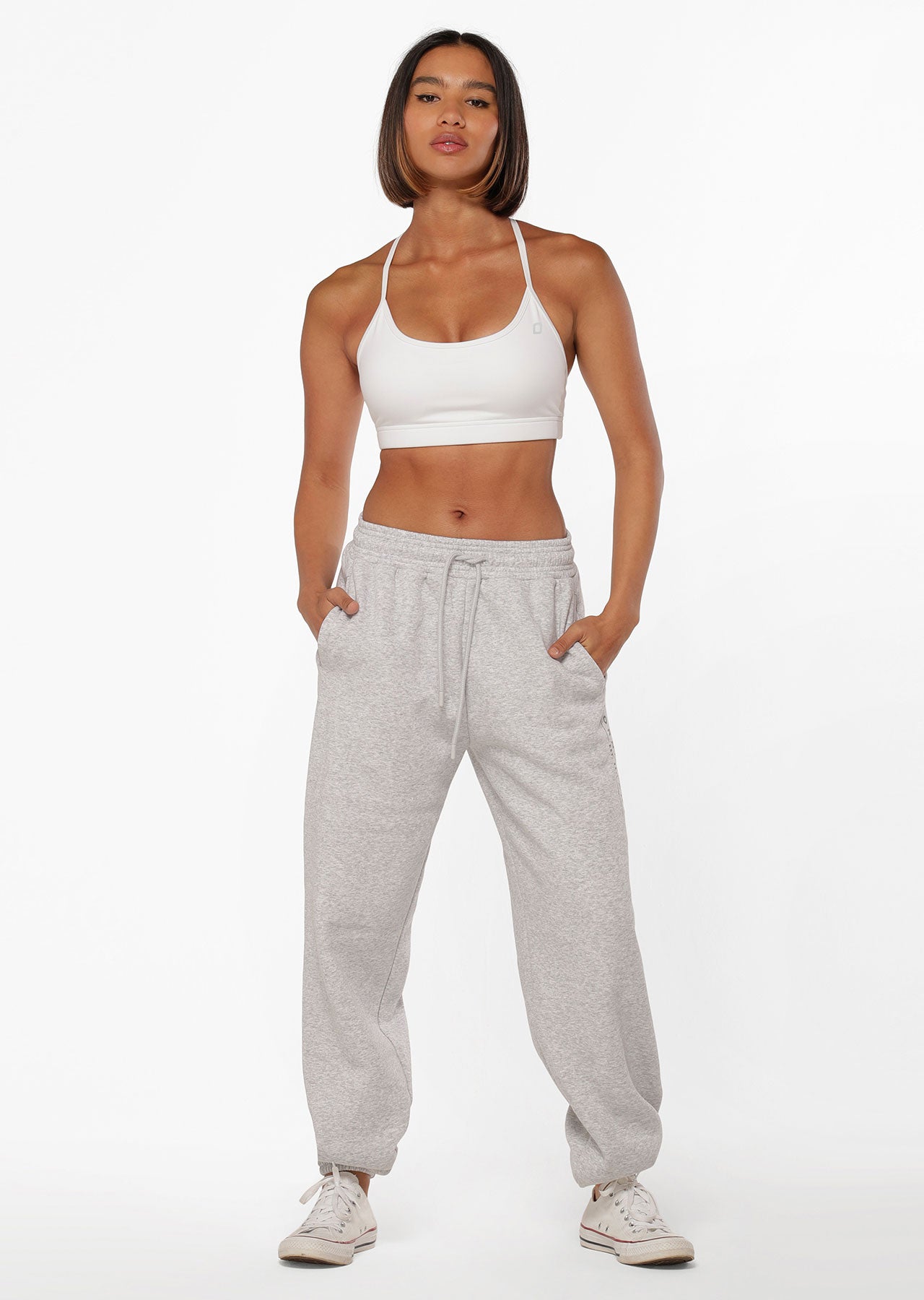 Lorna Jane Lounge Fleece Trackpants - Grey Marl