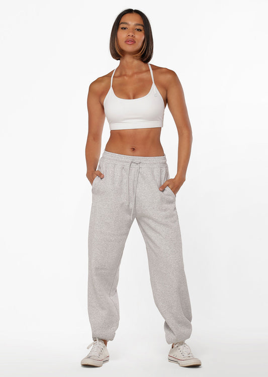 Lorna Jane Lounge Fleece Trackpants - Grey Marl