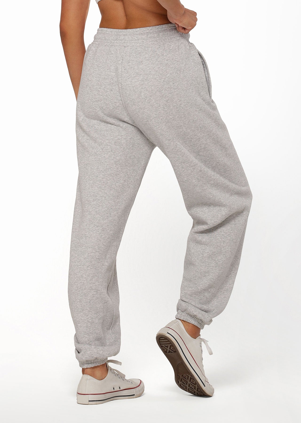 Lorna Jane Lounge Fleece Trackpants - Grey Marl