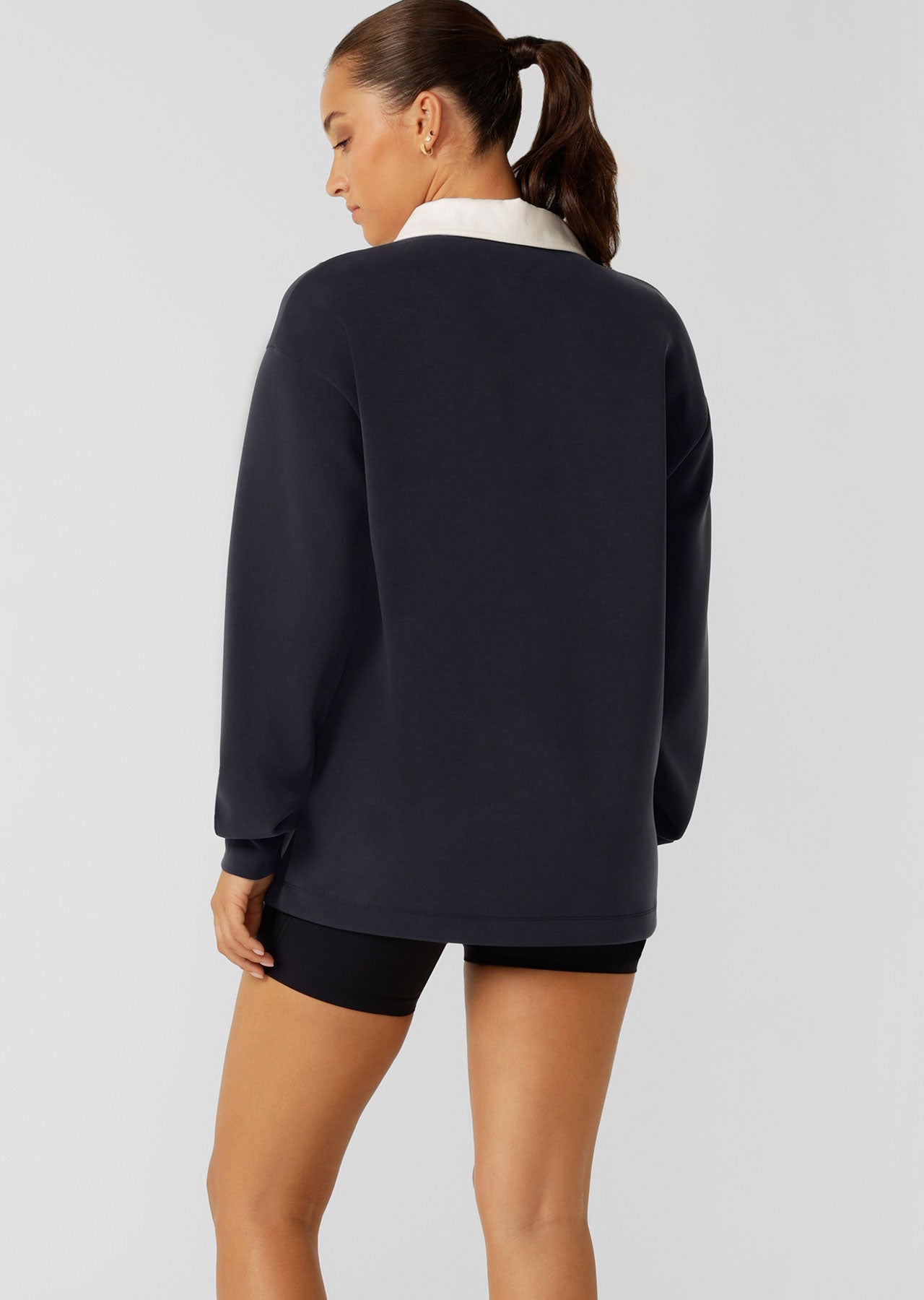 Lorna Jane Heritage Rugby Long Sleeve Top - Midnight Blue