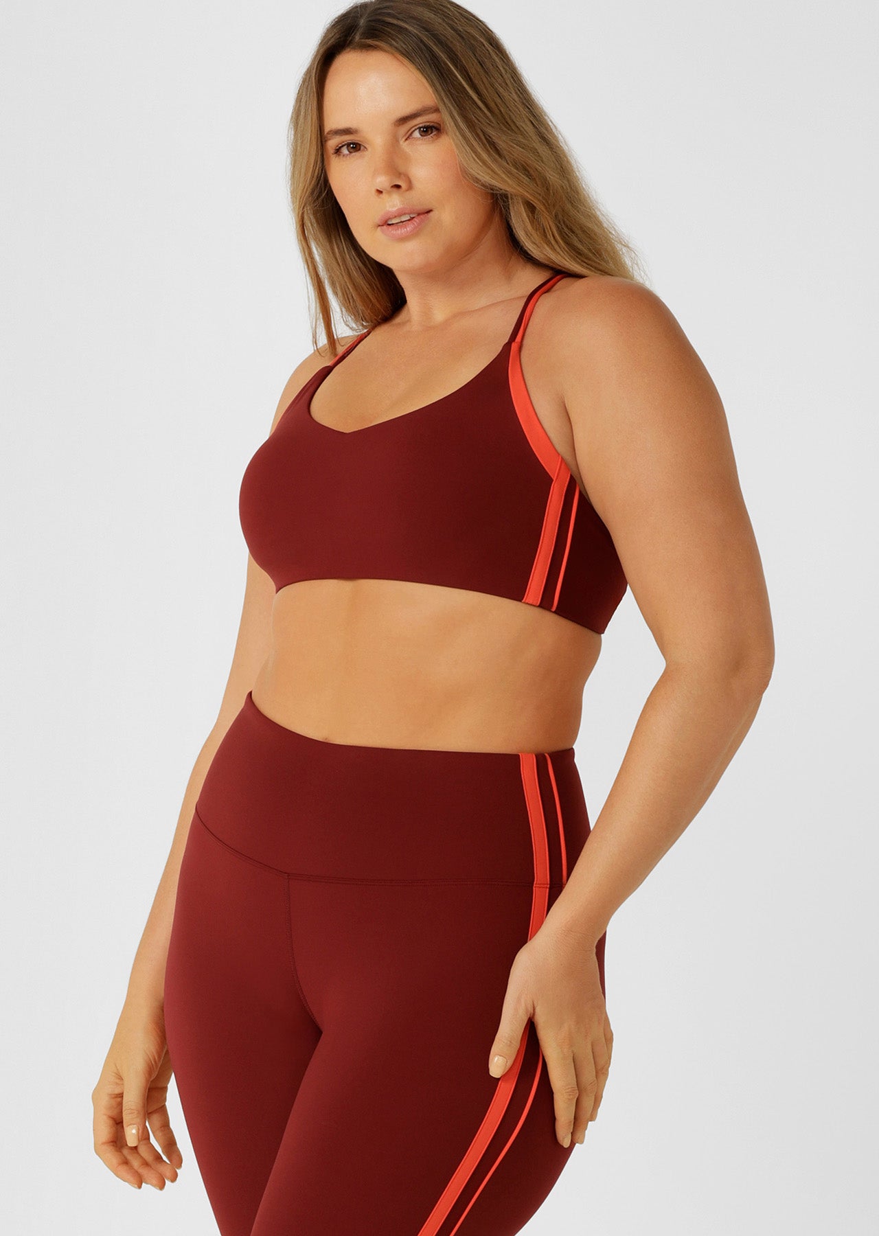 Lorna Jane Mindful Movement Sports Bra - Merlot